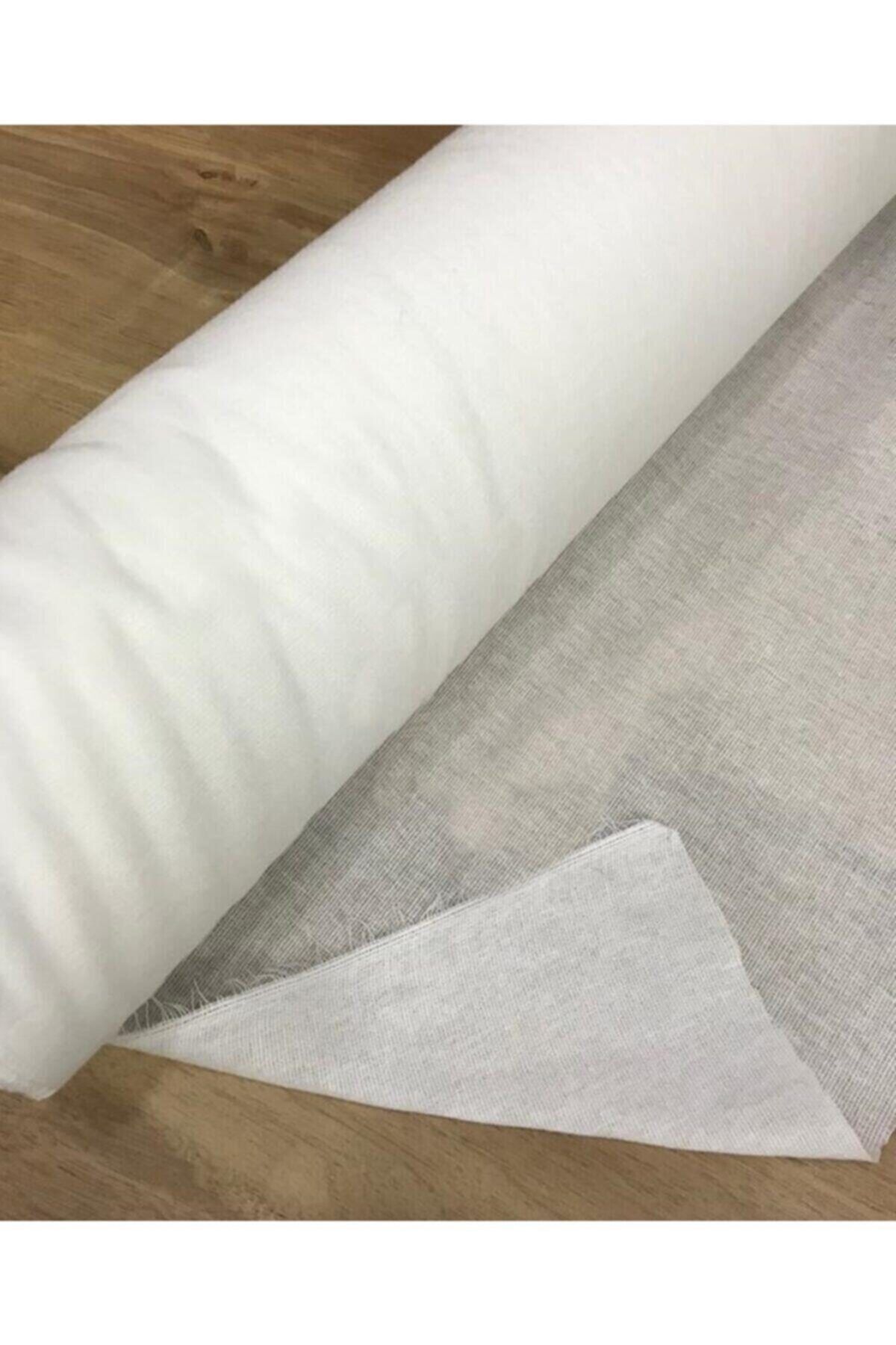 Kezban Tekstil Tek Tarafı Yapışkanlı Bez Tela Beyaz Yapışkan 1 Metre 95 Cm * 100 Cm