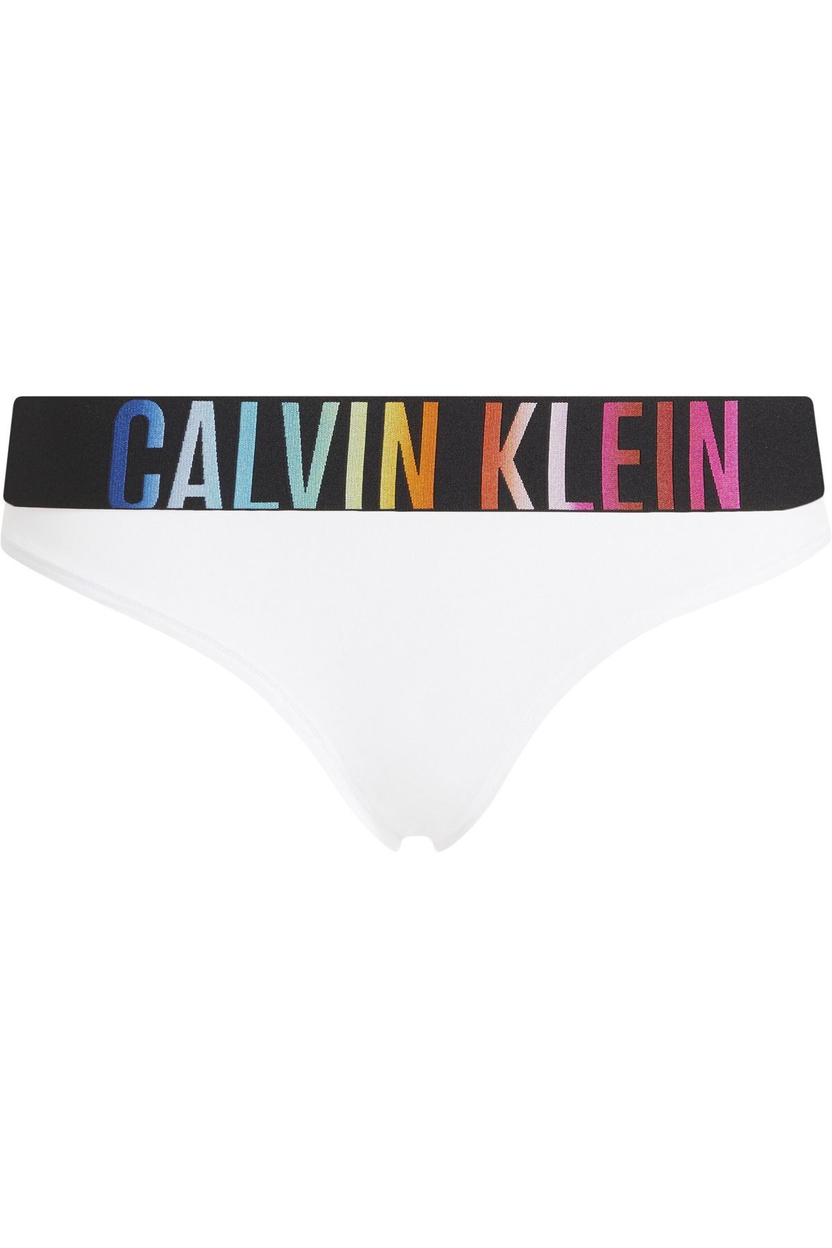 Calvin Klein Kadın Marka Logolu Elastik Bantlı Günlük Kullanıma Uygun White Külot 000qf7835e-100