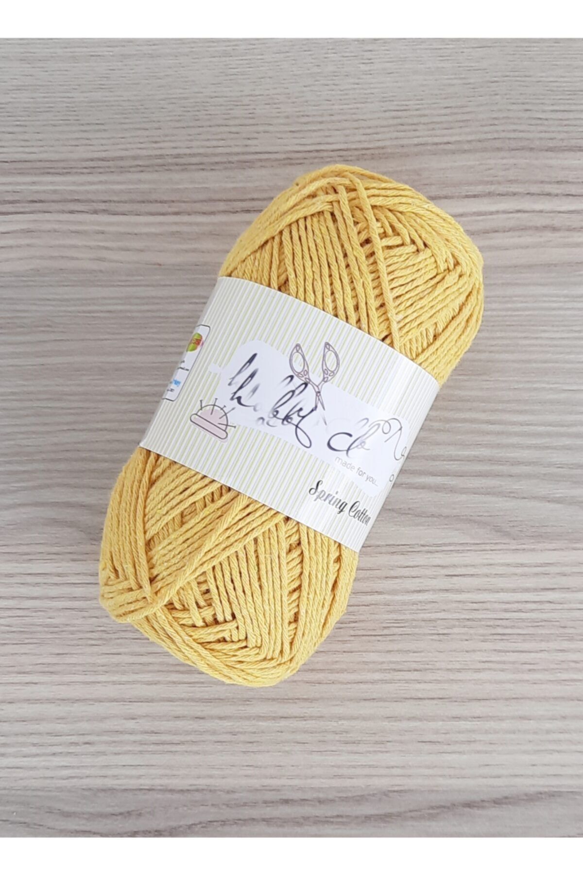 Kezban Tekstil Sarı Amigurumi Ve Punch (panç) Ipi %100 Pamuk Natürel Koton