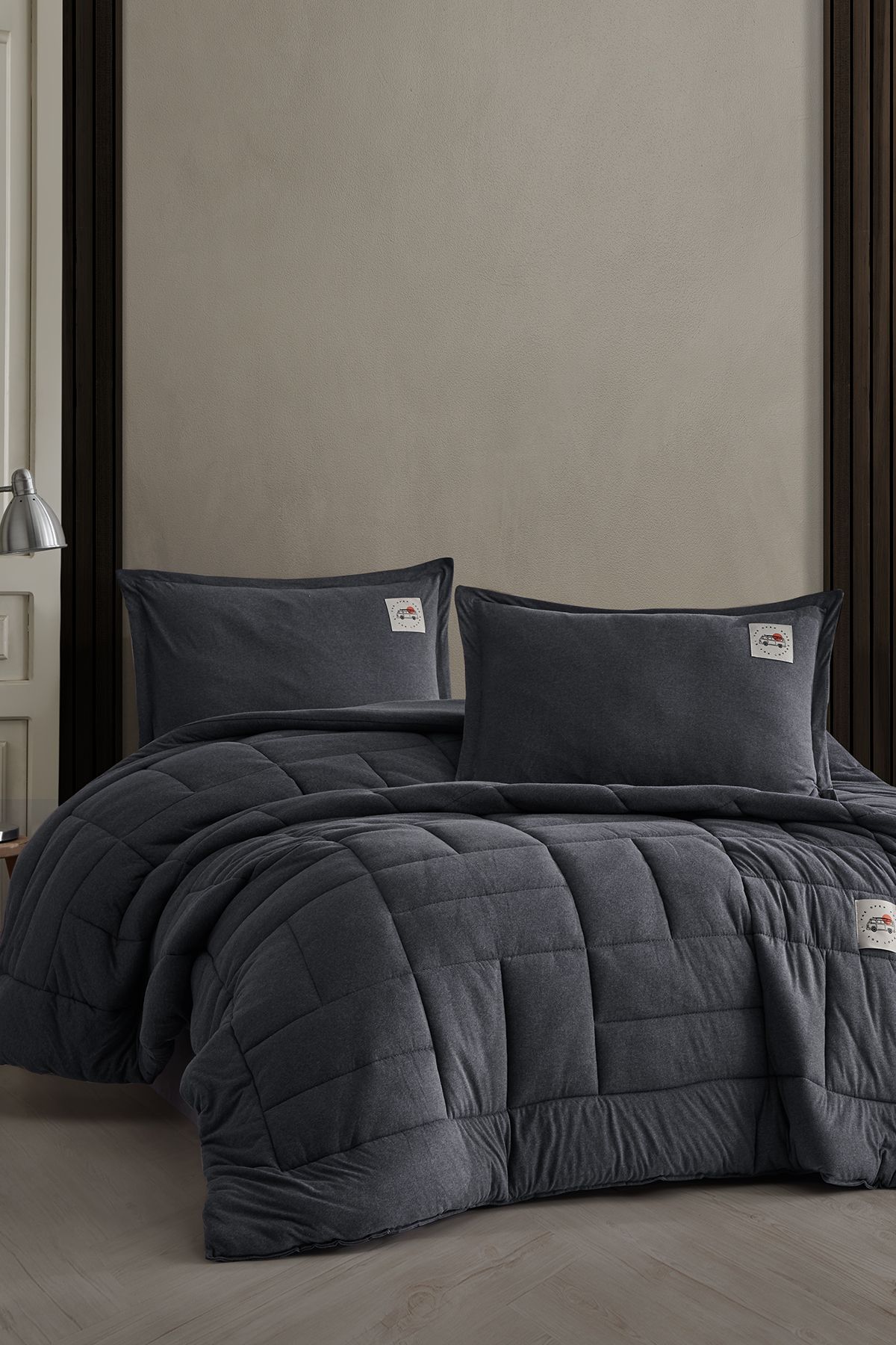 Elart Joyful Comfort Set Modern Uyku Seti Çift Kişilik Antrasit