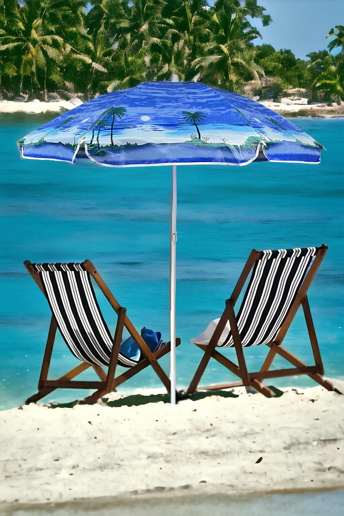 Arsimo Katlanır Güneş Şemsiyesi 180 cm | Plaj Deniz Bahçe Balkon Piknik Kamp Katlanır Şemsiye