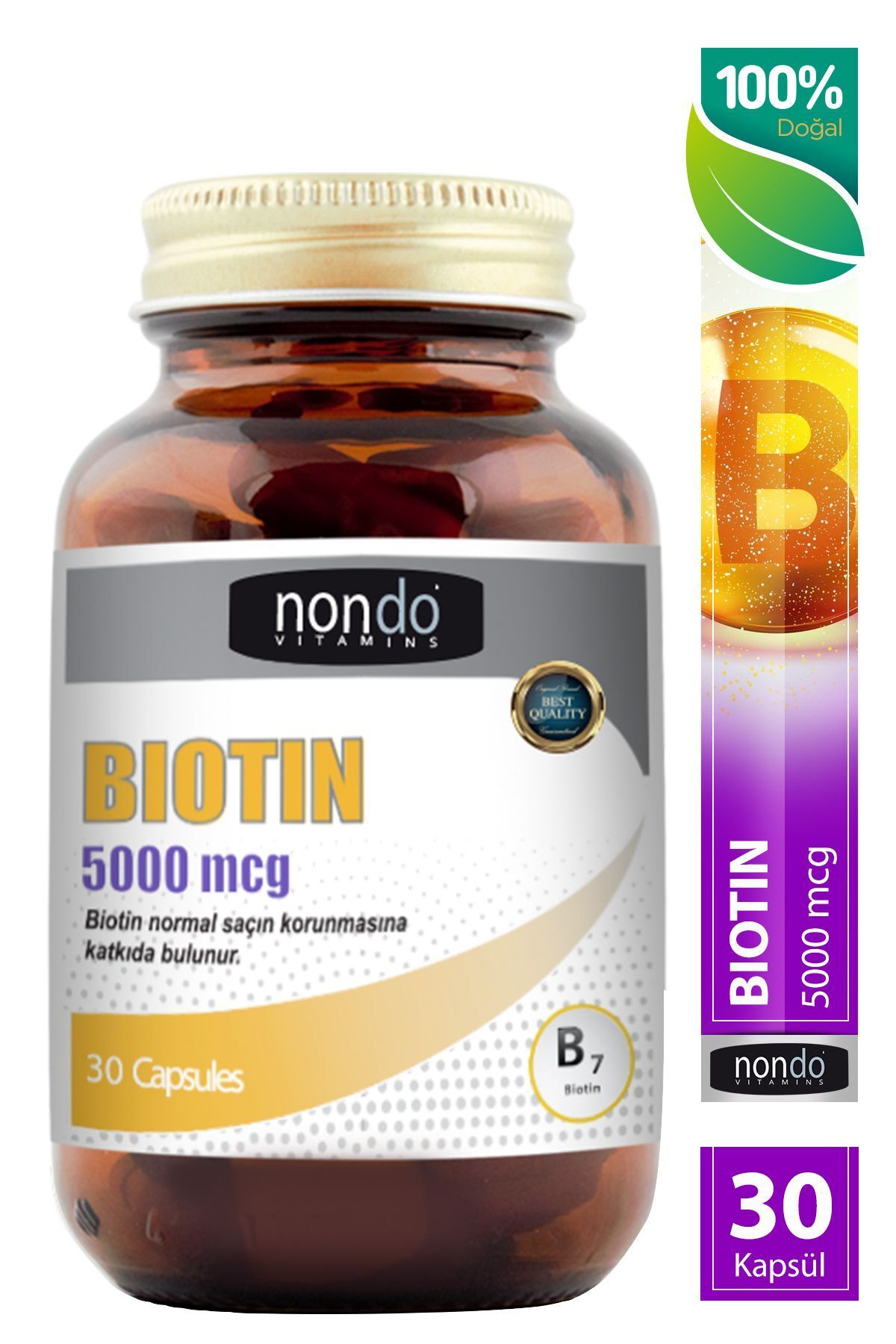 Nondo Biotin 5000 mcg 30 Kapsül