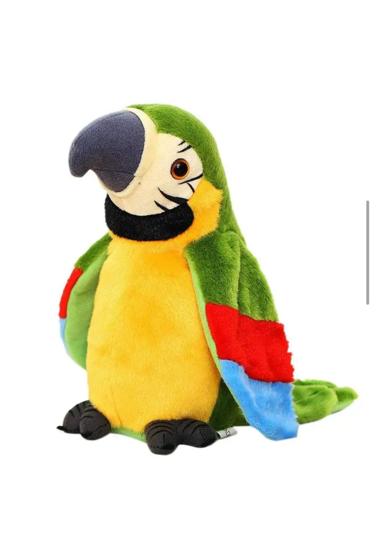 YuumiCo Büyük Boy Konuşan Papağan - Sesli Oyuncak Papağan - Sesi Tekrarlayan Oyuncak Papağan Yeşil