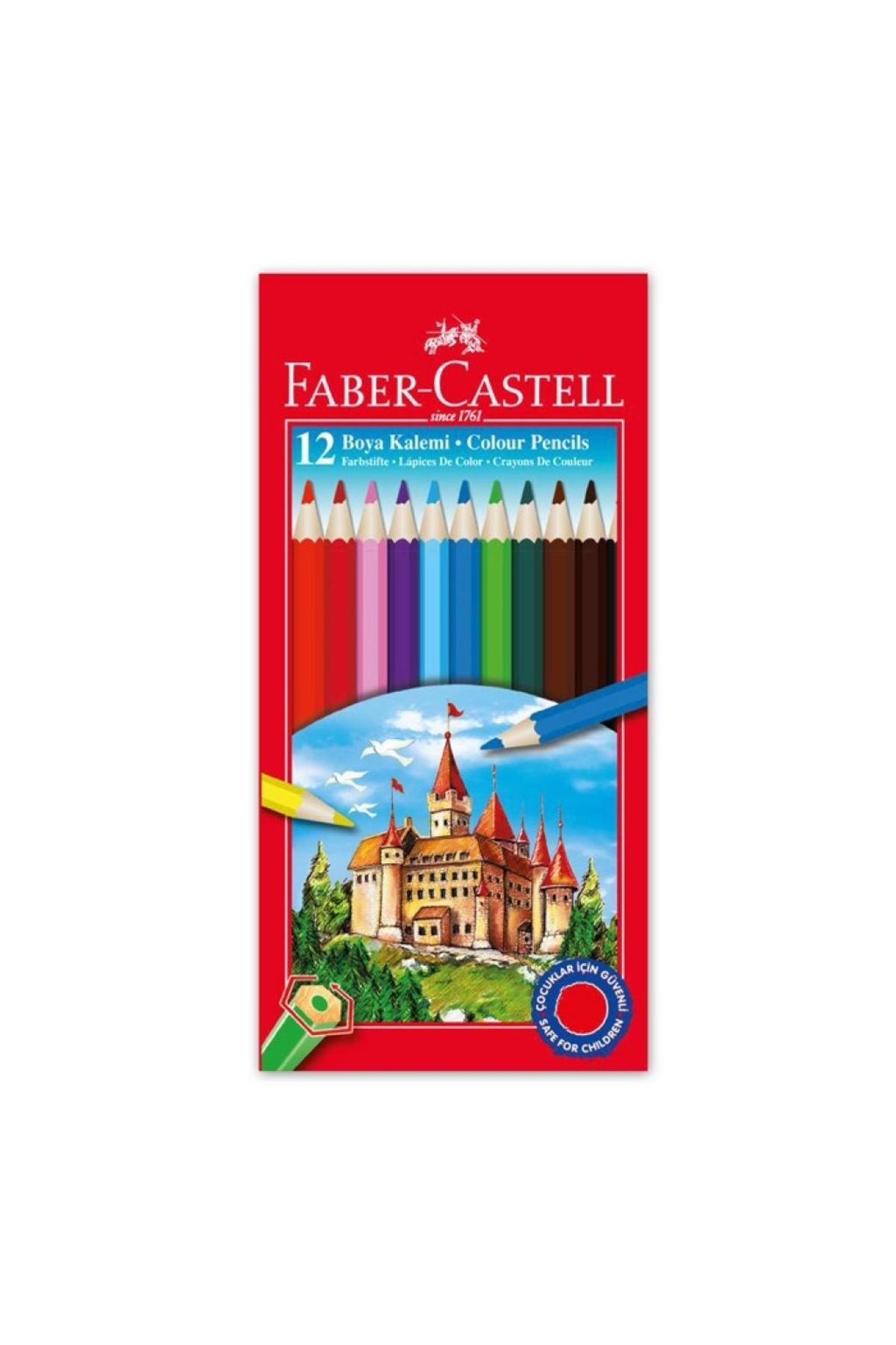 Faber Castell Faber-castell Karton Kutu Boya Kalemi 12 Renk Tam Boy