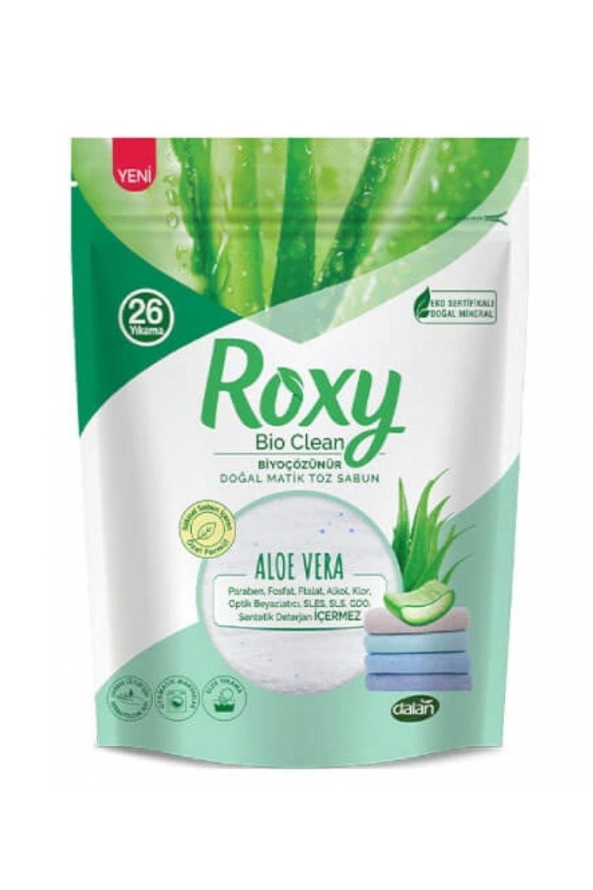 Dalan Roxy Bio Clean Doğal Matik Toz Sabun Aloe Vera 800 Gr