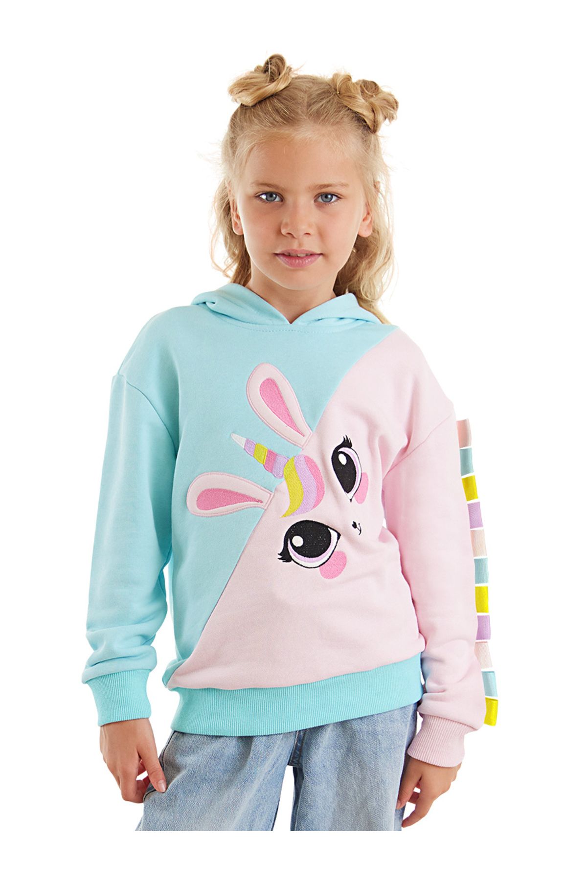 Denokids Unicorn Tavşan Kız Çocuk Sweatshirt