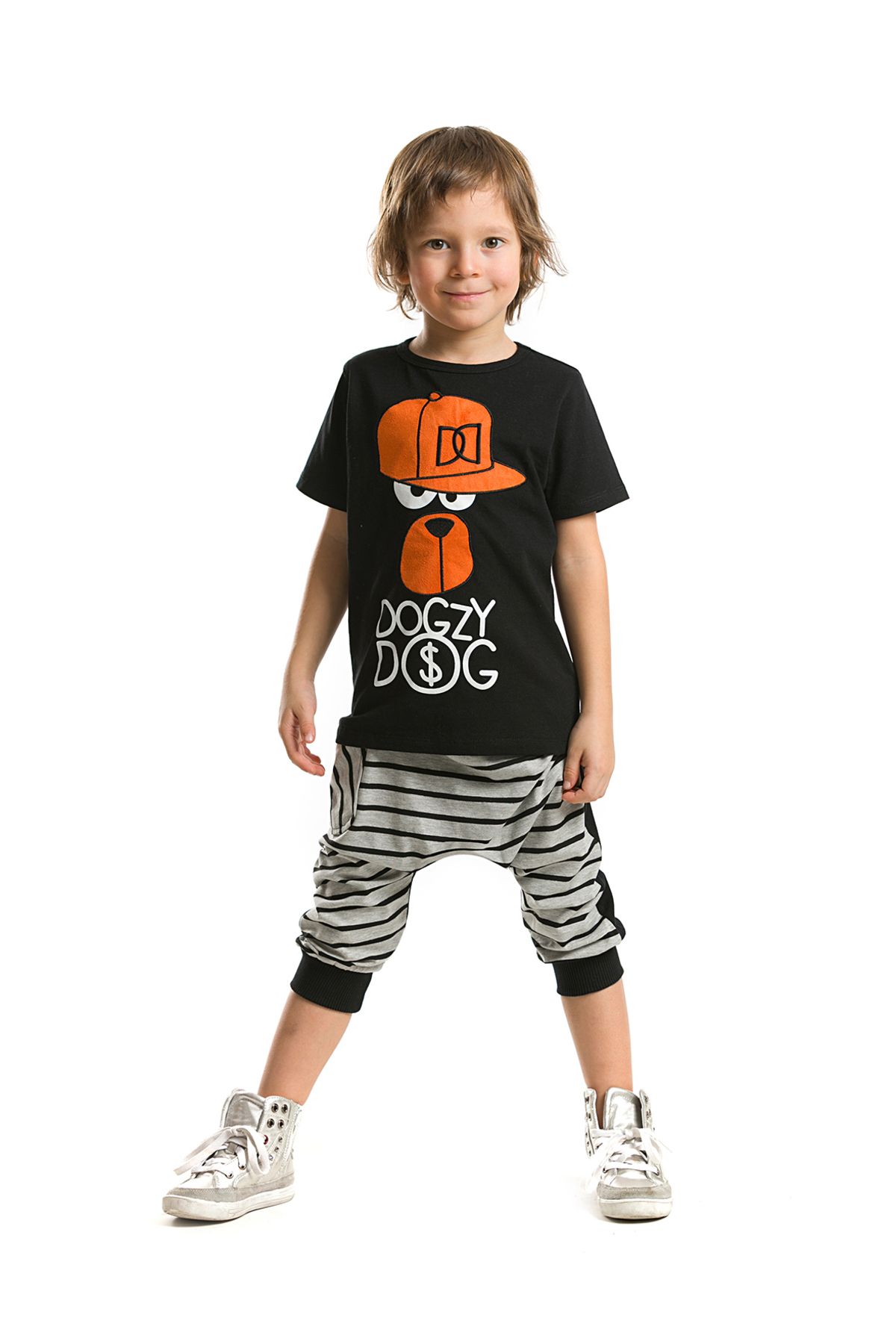 MSHB&G Dd Hiphop Erkek Çocuk T-shirt Kapri Şort Takım