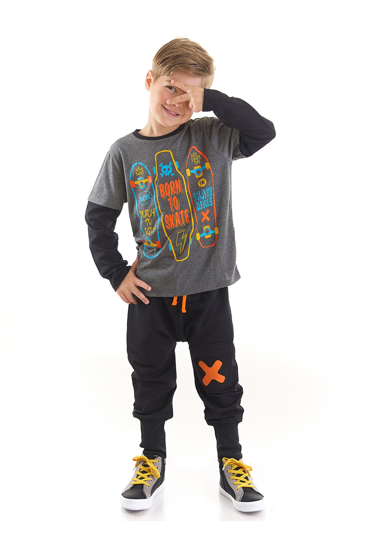 MSHB&G Skate Erkek Çocuk T-shirt Pantolon Takım