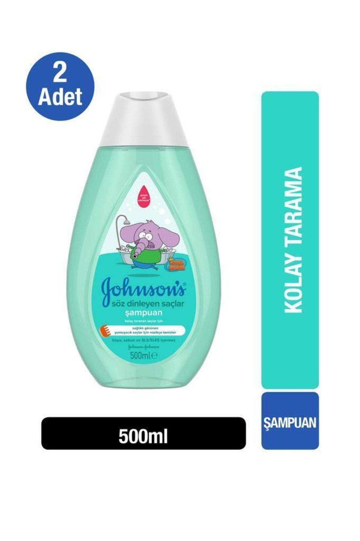 Johnson's Kral Şakir Söz Dinleyen Saçlar Bebek Şampuanı 500 ml X 2 Adet