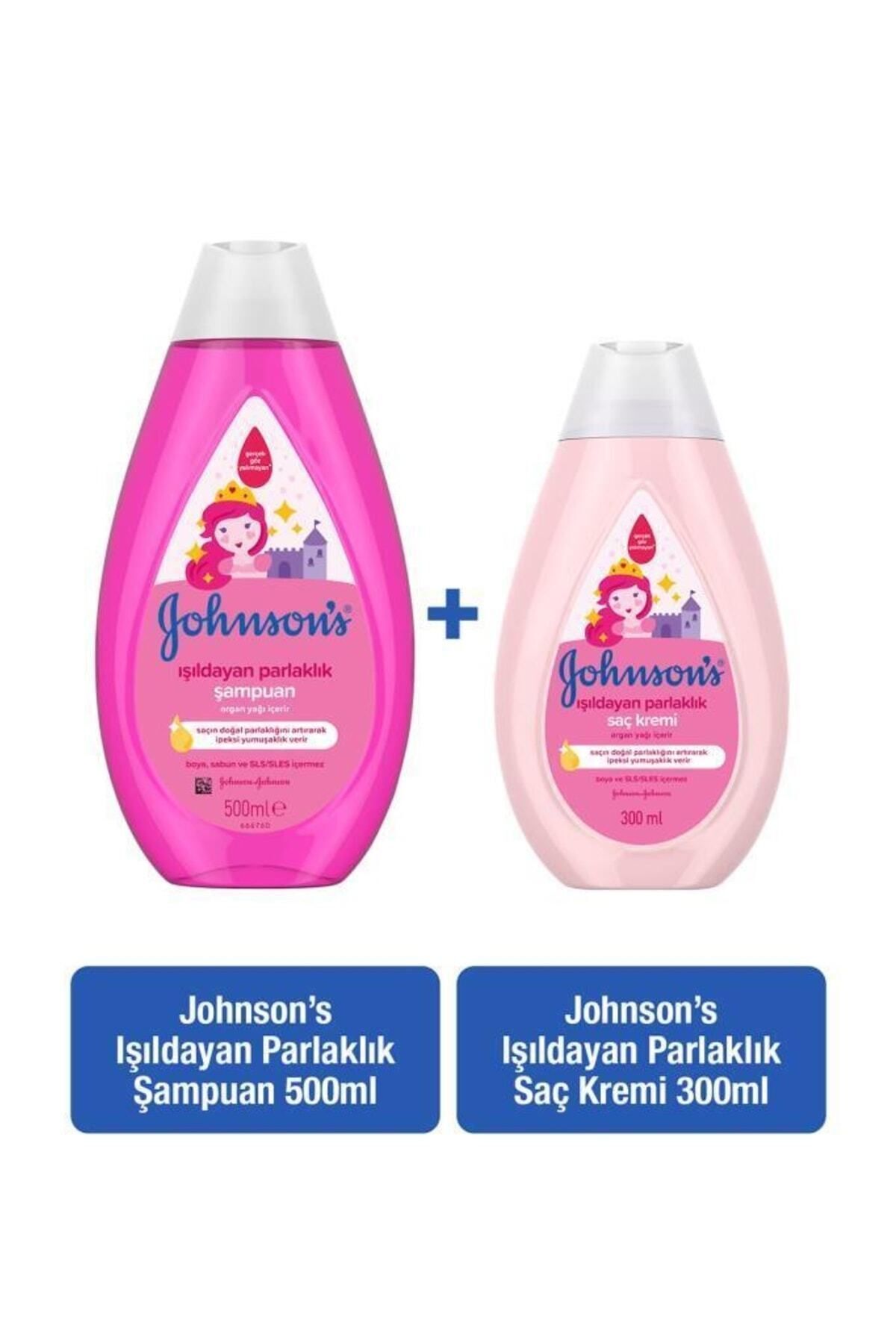 Johnson's Işıldayan Parlaklık Bebek Şampuanı 500 ml Saç Kremi 300 ml