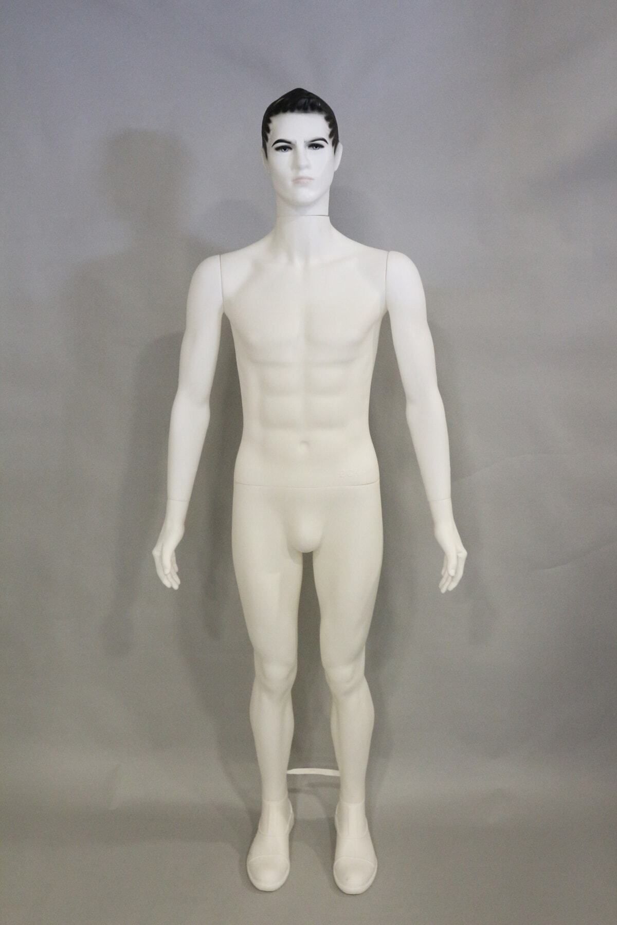 Acar Raf Erkek Boy Mankeni Makyajlı Plastik Vitrin Mankeni Beyaz