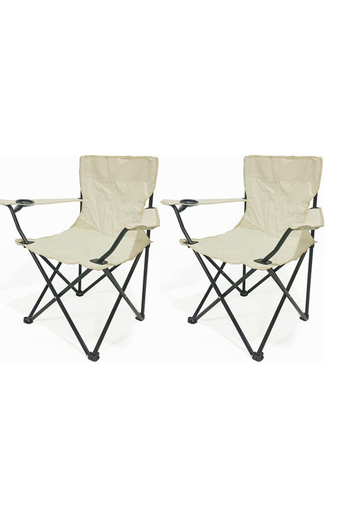 BIZAGA Kamp sandalyesi, katlanabilir 2'li set,hafif taşınabilir sandalye,100 kg'a kadar taşıma kapasitesi