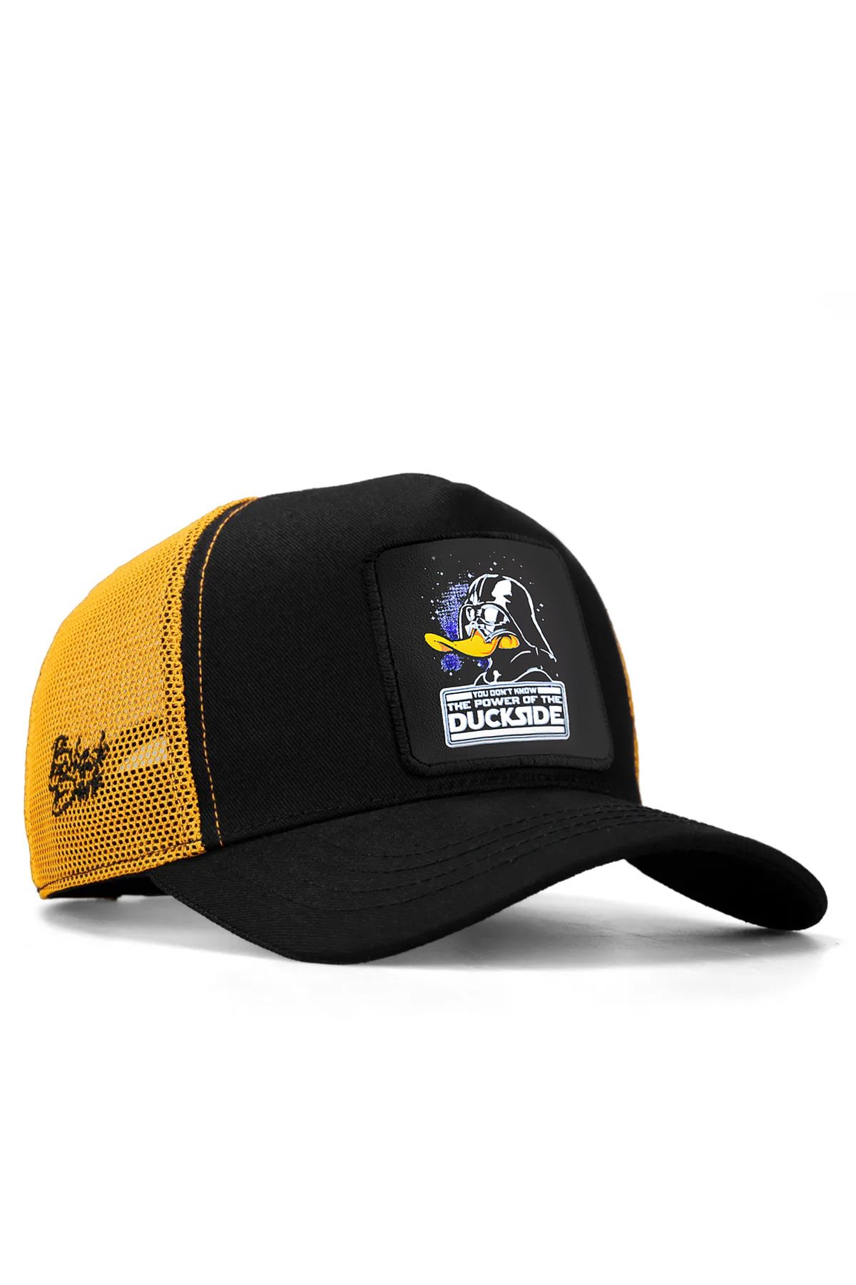 BlackBörk V1 Trucker Duckside - 1 Kod Logolu Unisex Siyah-sarı Şapka (CAP)