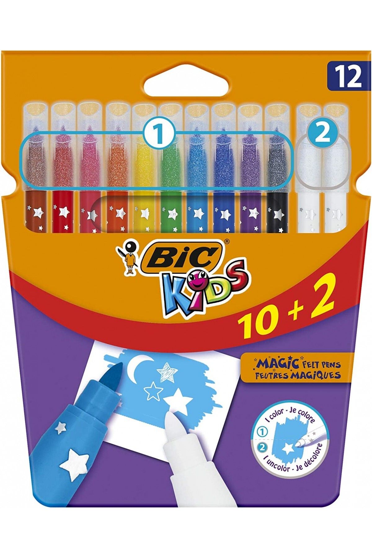 Bic Kids 12'li Magic Silinebilir Keçeli Boya Kalemi