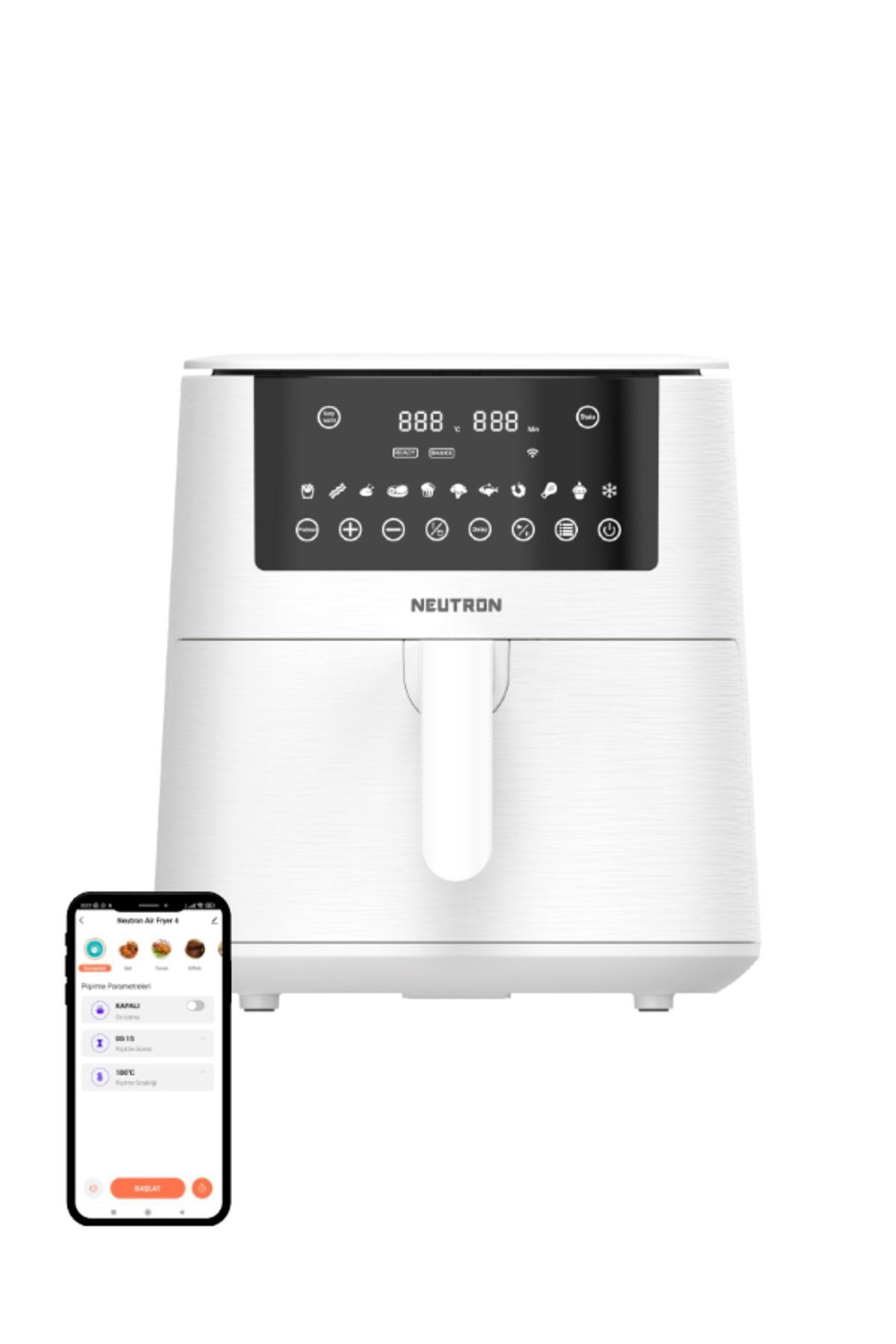NEUTRON Smart Air Fryer Pro Akıllı Fritöz 7.3 Litre Xxl Air Fryer