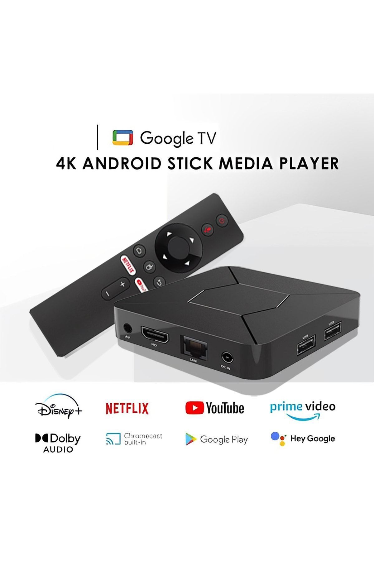 FS1PRO TEKNOLOJI 4k Android Tv - Lisanslı Android Tv Box S / Media Player - Android Tv Stick 2024 Pro