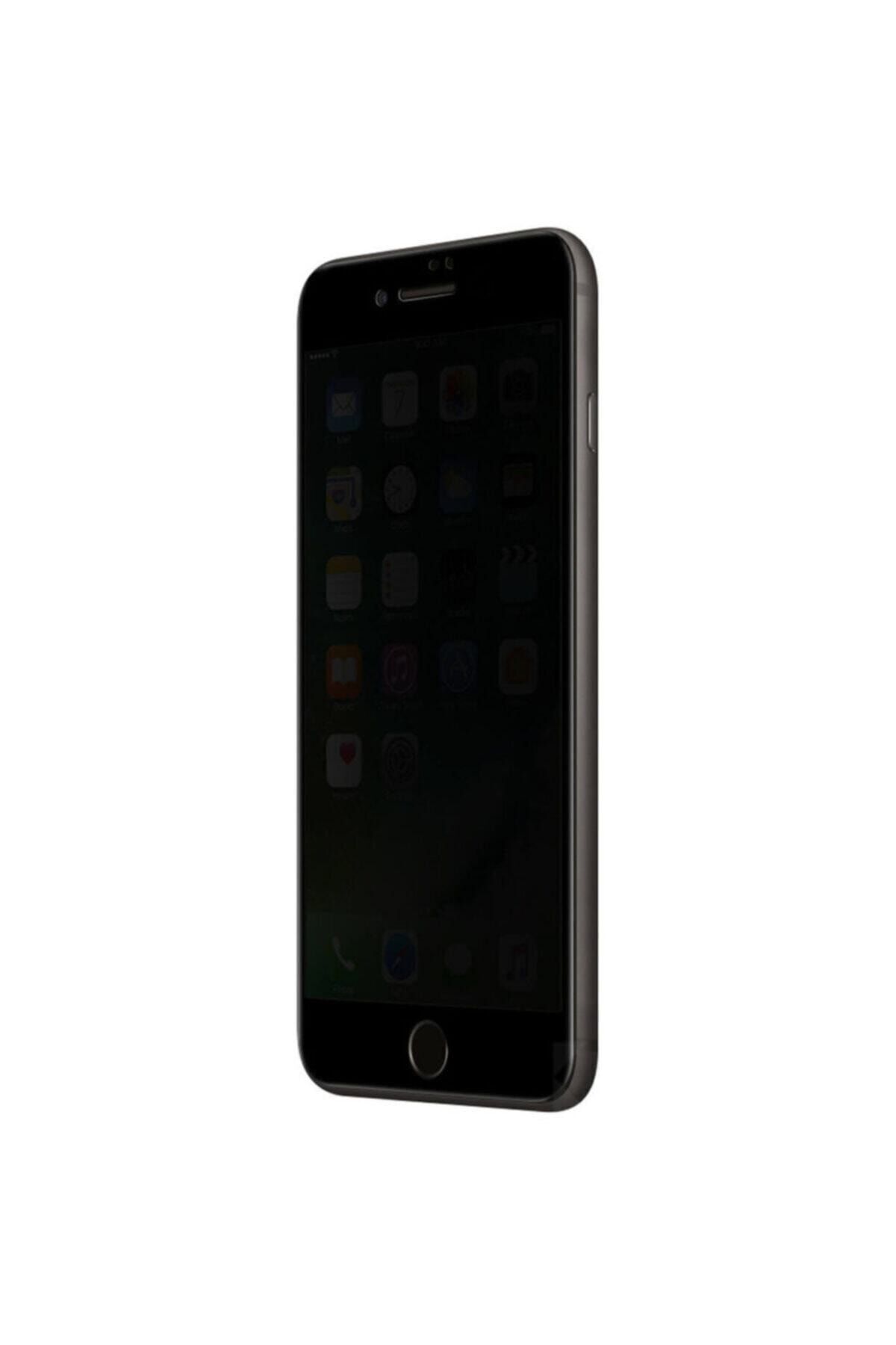 carecase Iphone 7 Plus / 8 Plus Kavisli Gizlilik Filtreli Hayalet Ekran Koruyucu Siyah