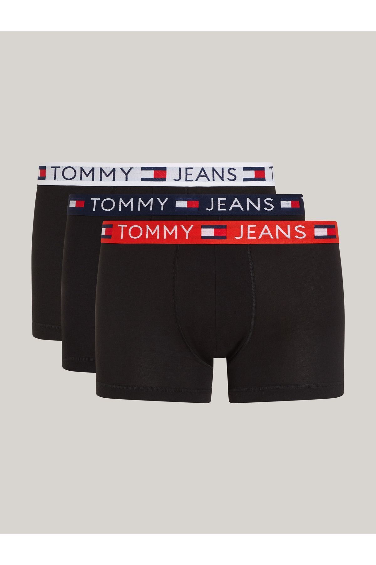 Tommy Hilfiger Erkek Marka Logolu Elastik Bel Bantlı Streç Pamuklu Günlük Kullanıma Uygın Siyah Boxer UM0UM03289-0V