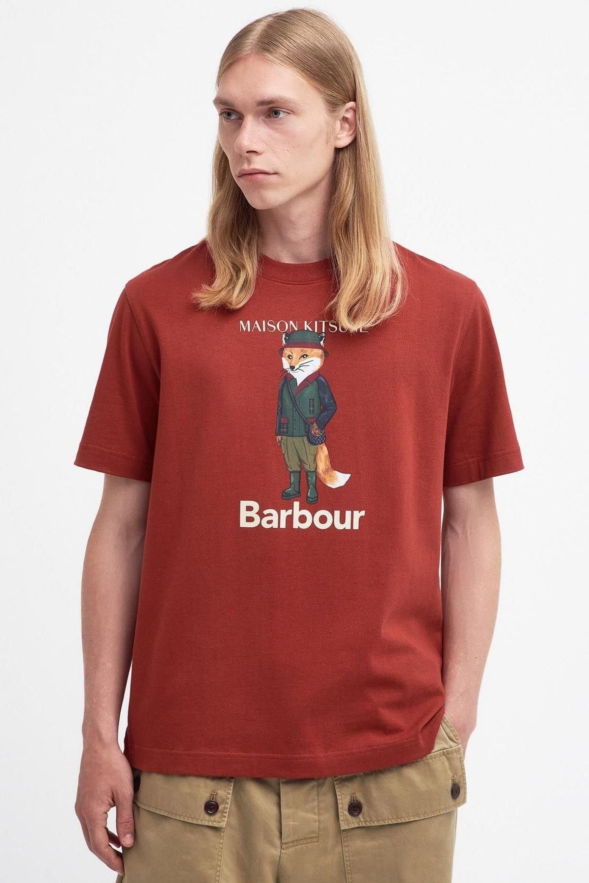 Barbour X Maison Kitsuné Beaufort Fox T-shirt Or31 Burnt Henna