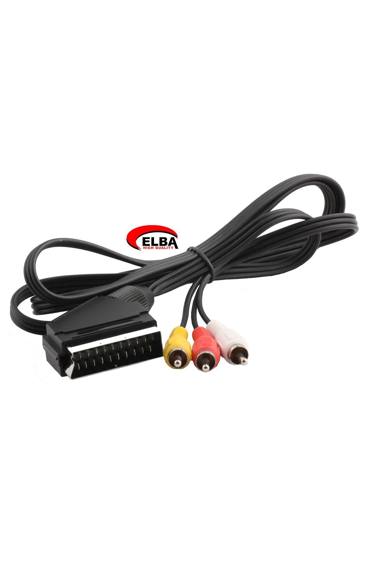 ELBA C50338 SCART TO 3RCA 1.5MT KABLO