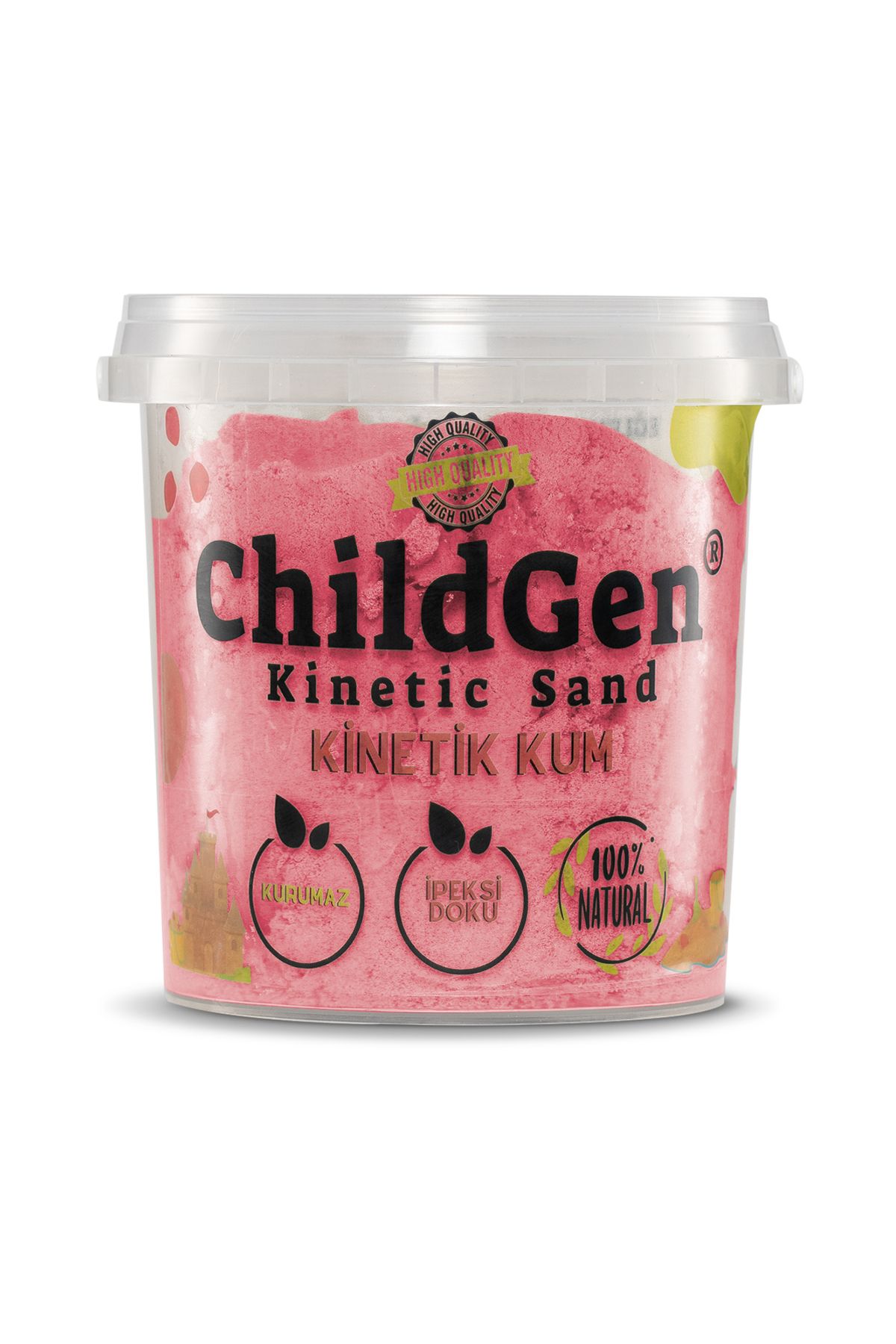 ChildGen Doğal Kinetik Kum - Pembe - 500 gr