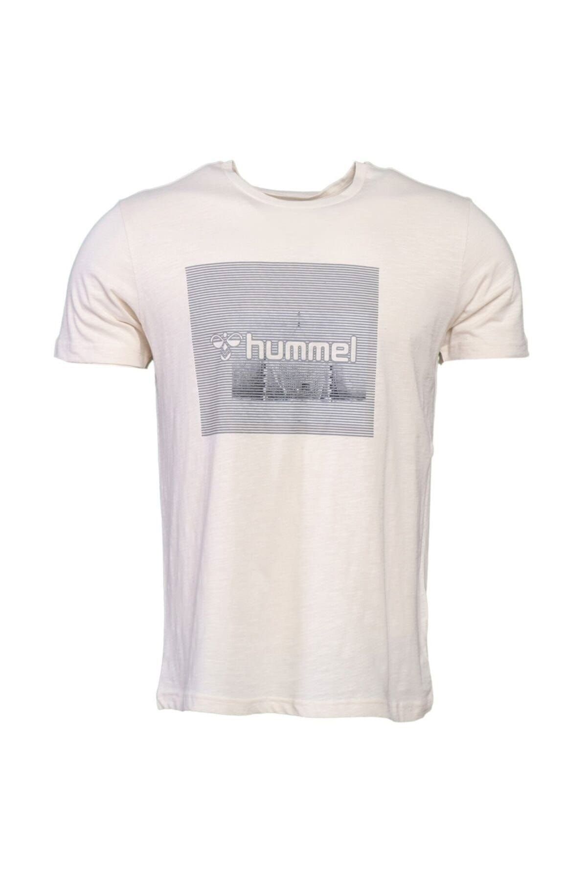 hummel HMLMISQUET T-SHIRT S/S TE Ekru Erkek T-Shirt 101086312