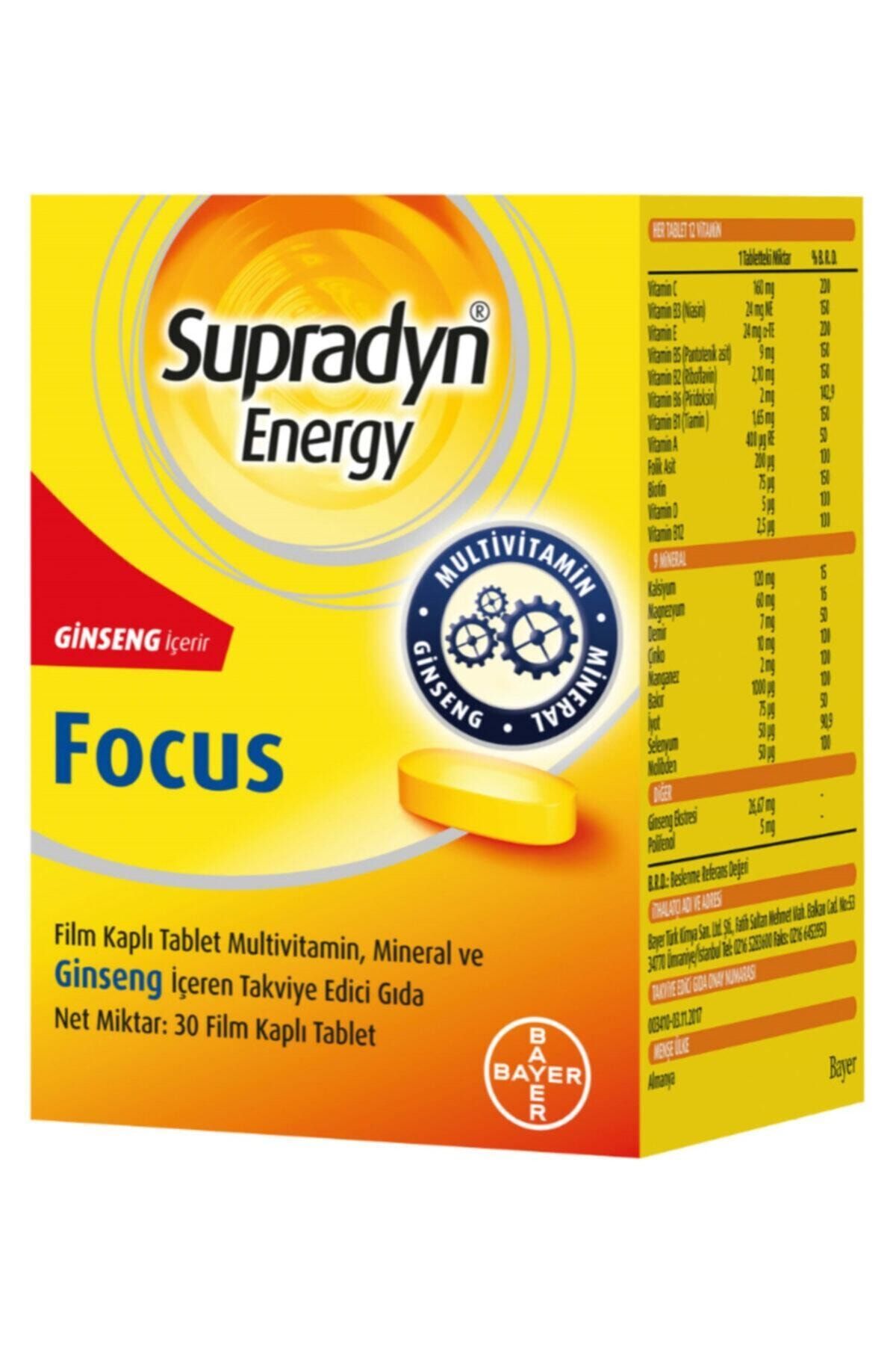 Supradyn Energy Focus Multivitamin 30 Tablet