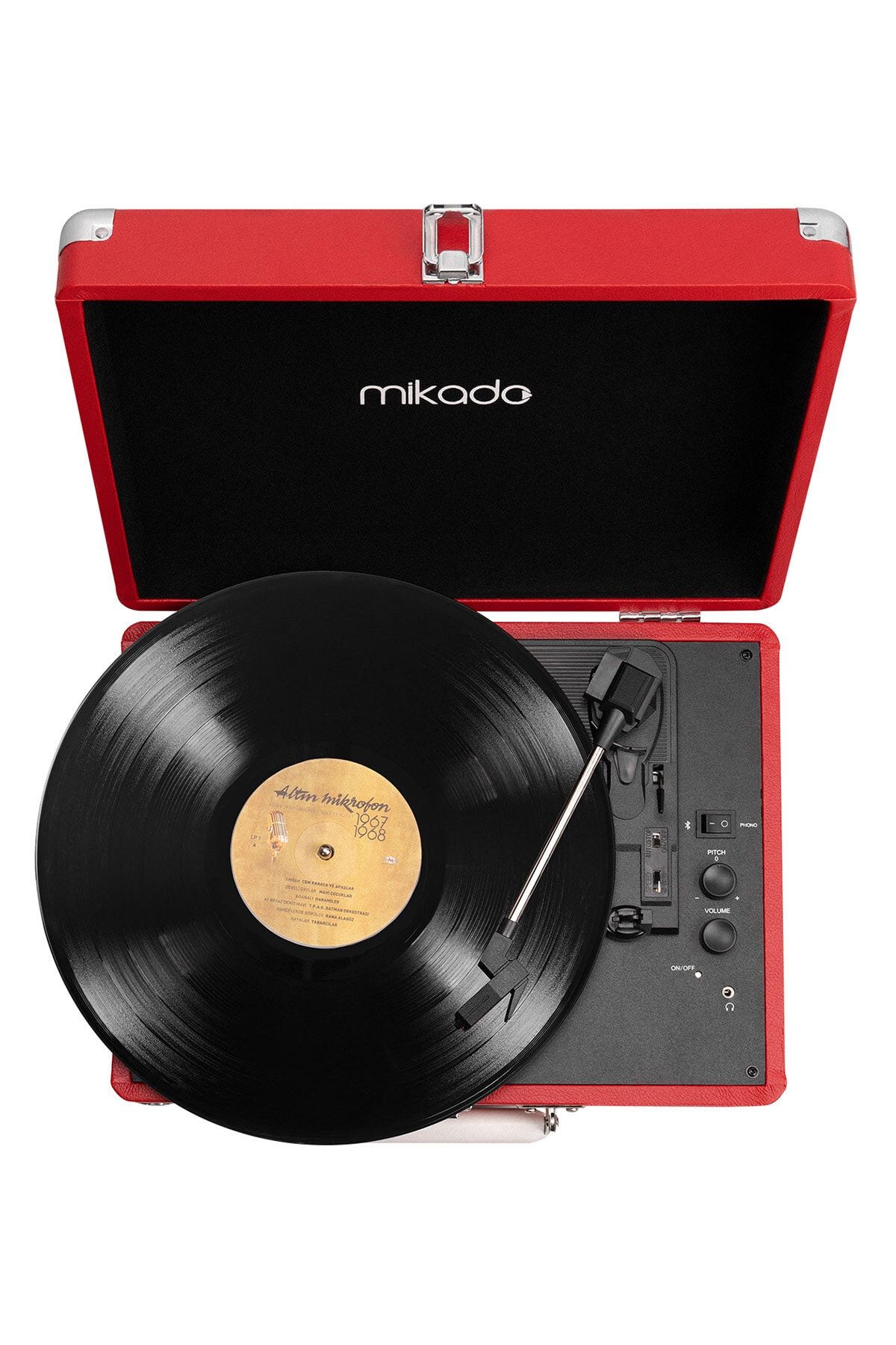 Genel Markalar Nostalgia Mn-p317 Kırmızı Çanta Pikap Bluetooth Destekli Rca Müzik Kutusu