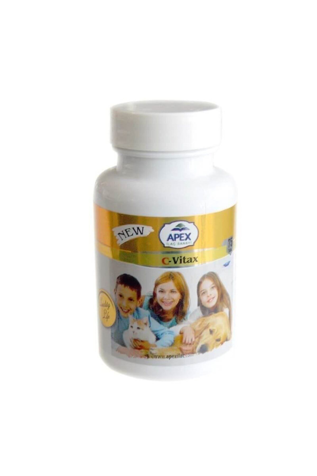 Apex Köpekler Için C Vitamini - Antioksidan C-vitax Tablet 75 Adet