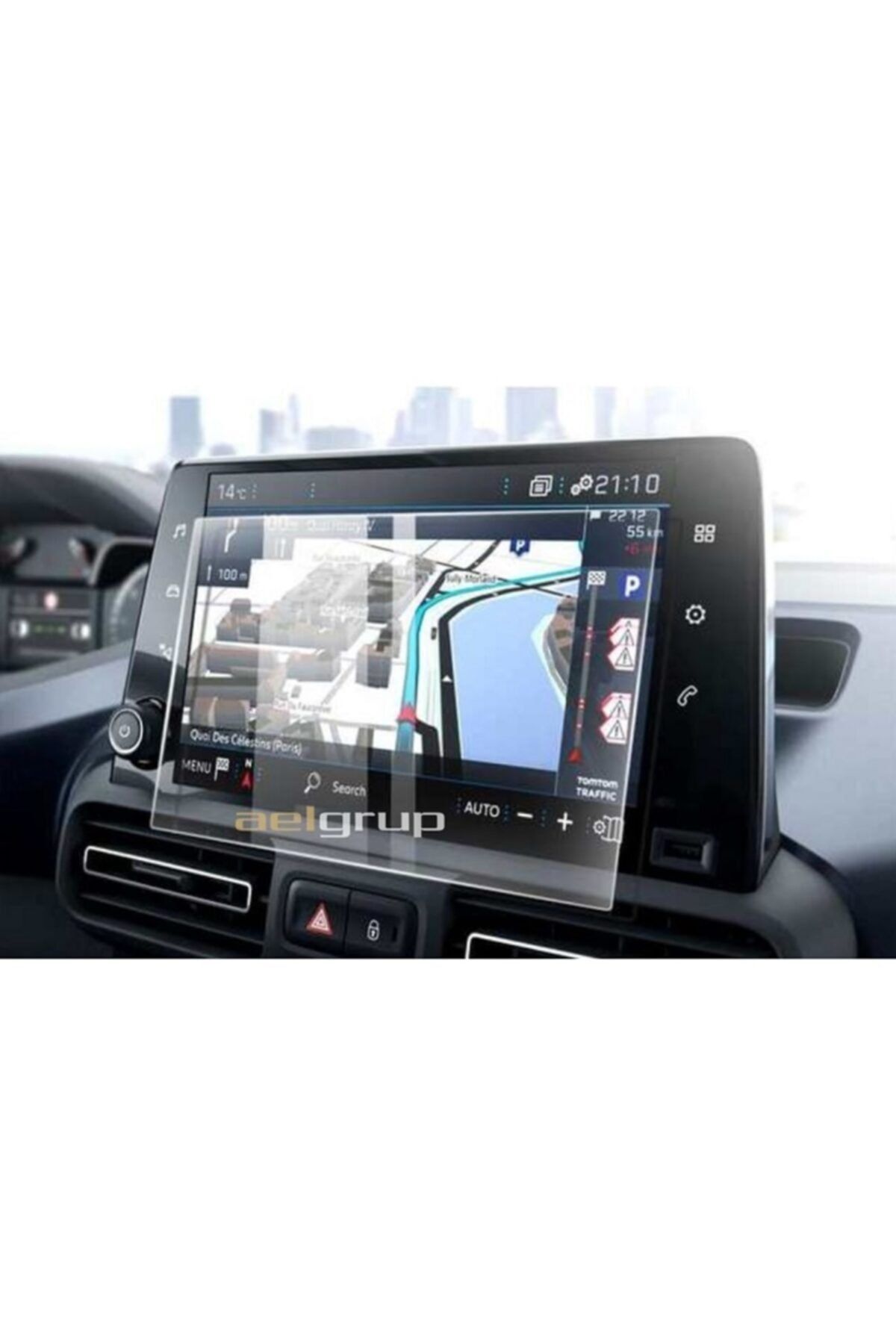 OLED GARAJ Peugeot Rifter İçin Uyumlu Navigasyon Ekran Koruyucu 9h Nano Glass