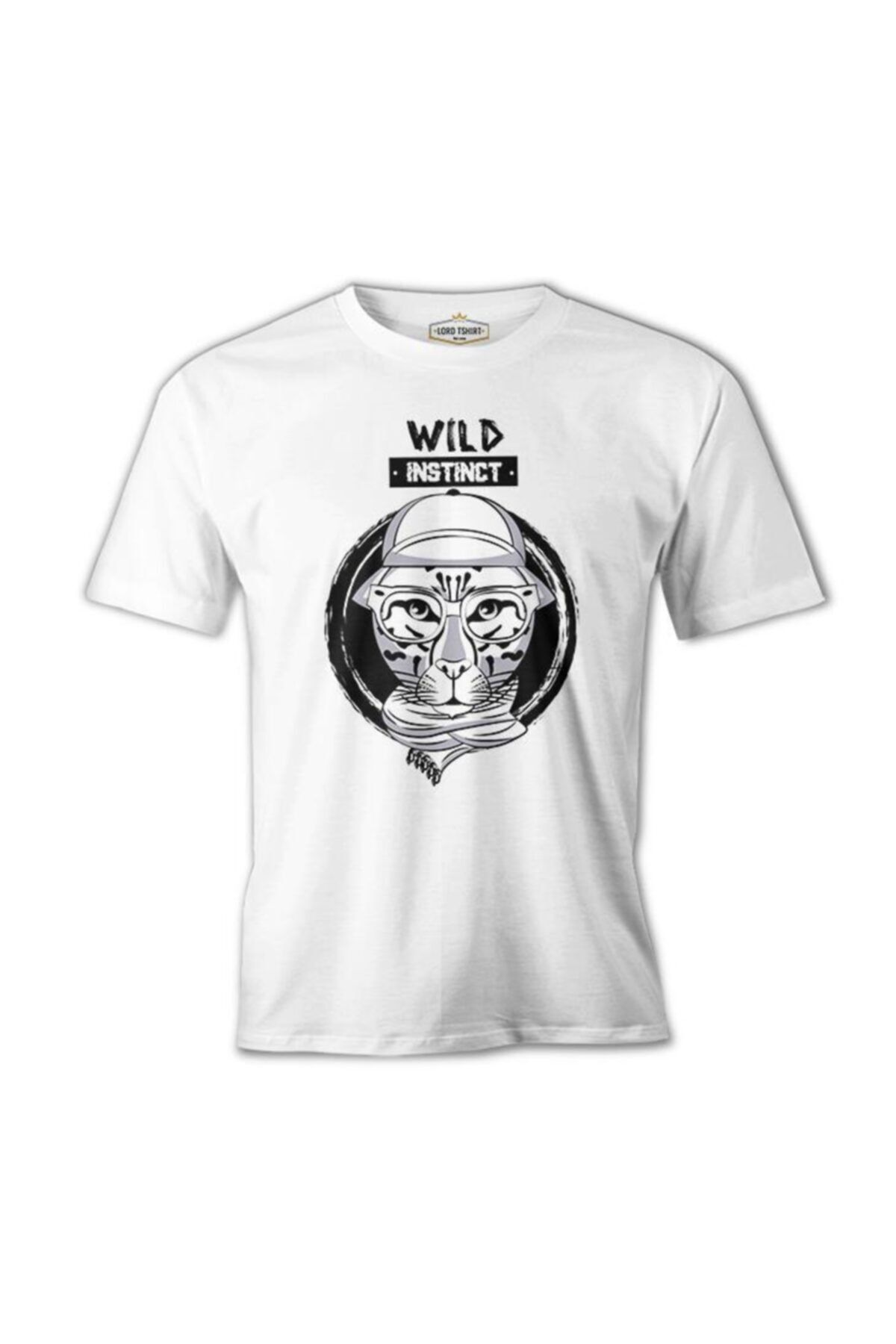 Lord T-Shirt Wild Instinct - Kaplan Beyaz Erkek Tshirt