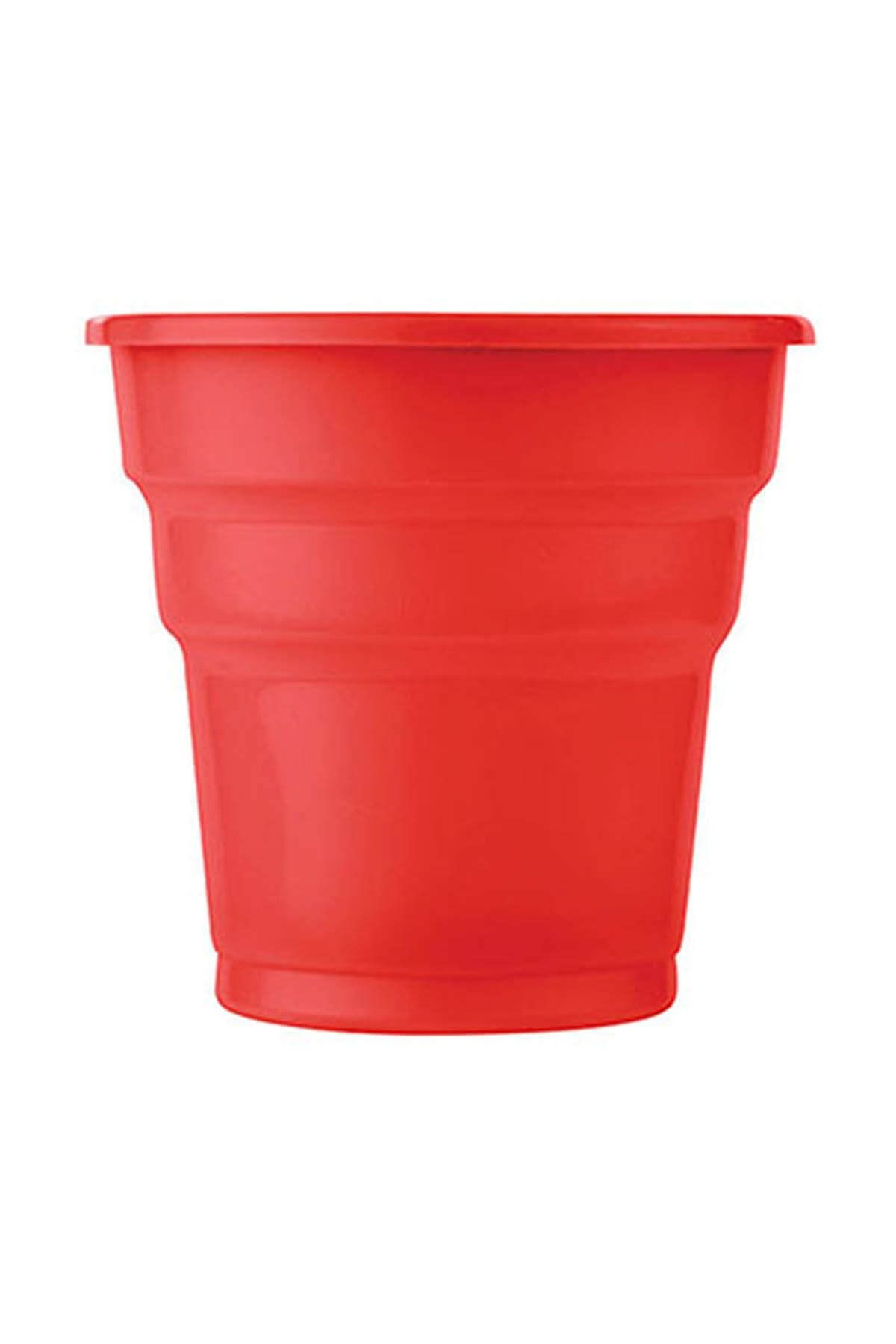 KullanAt Market Kırmızı Plastik Meşrubat Bardağı