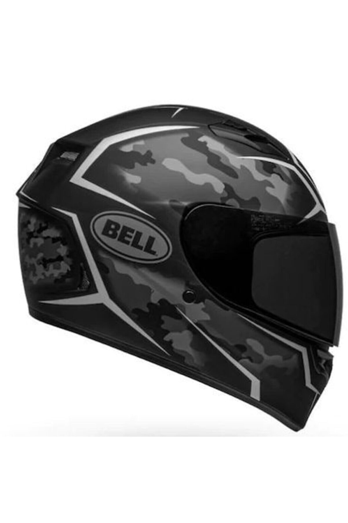 Bell Stealth Camo Matte Black-whıte Motosiklet Kaskı Kapalı