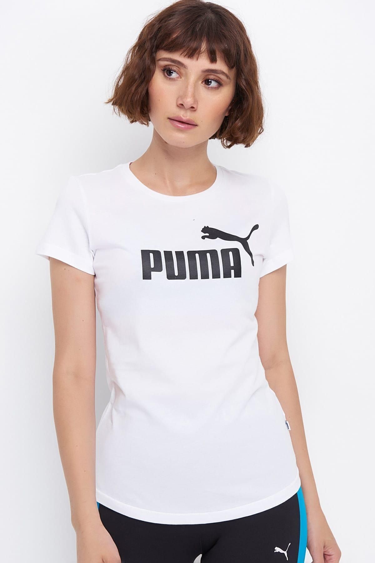 Puma ESS LOGO Beyaz Kadın T-Shirt 100480598