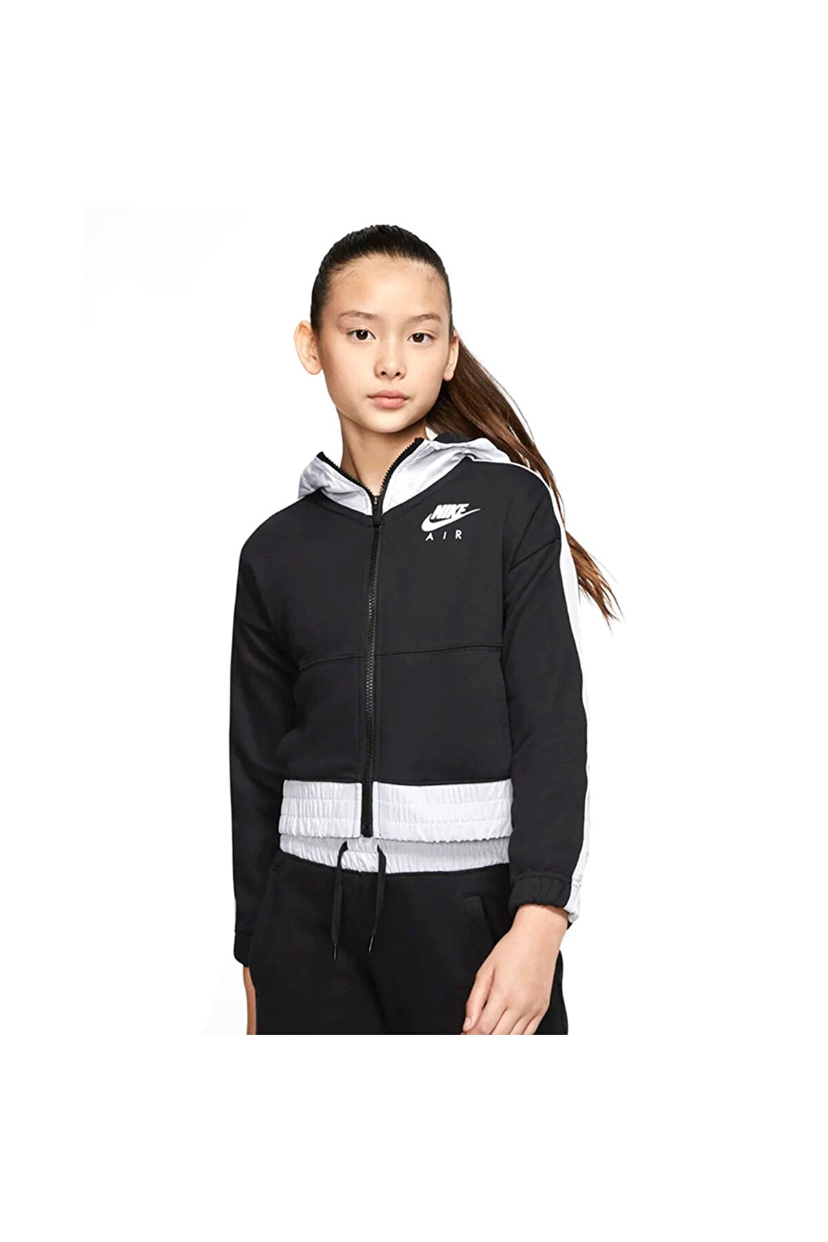 Nike Kız Çocuk Siyah Üst Cj7411-010  Spor Ceket