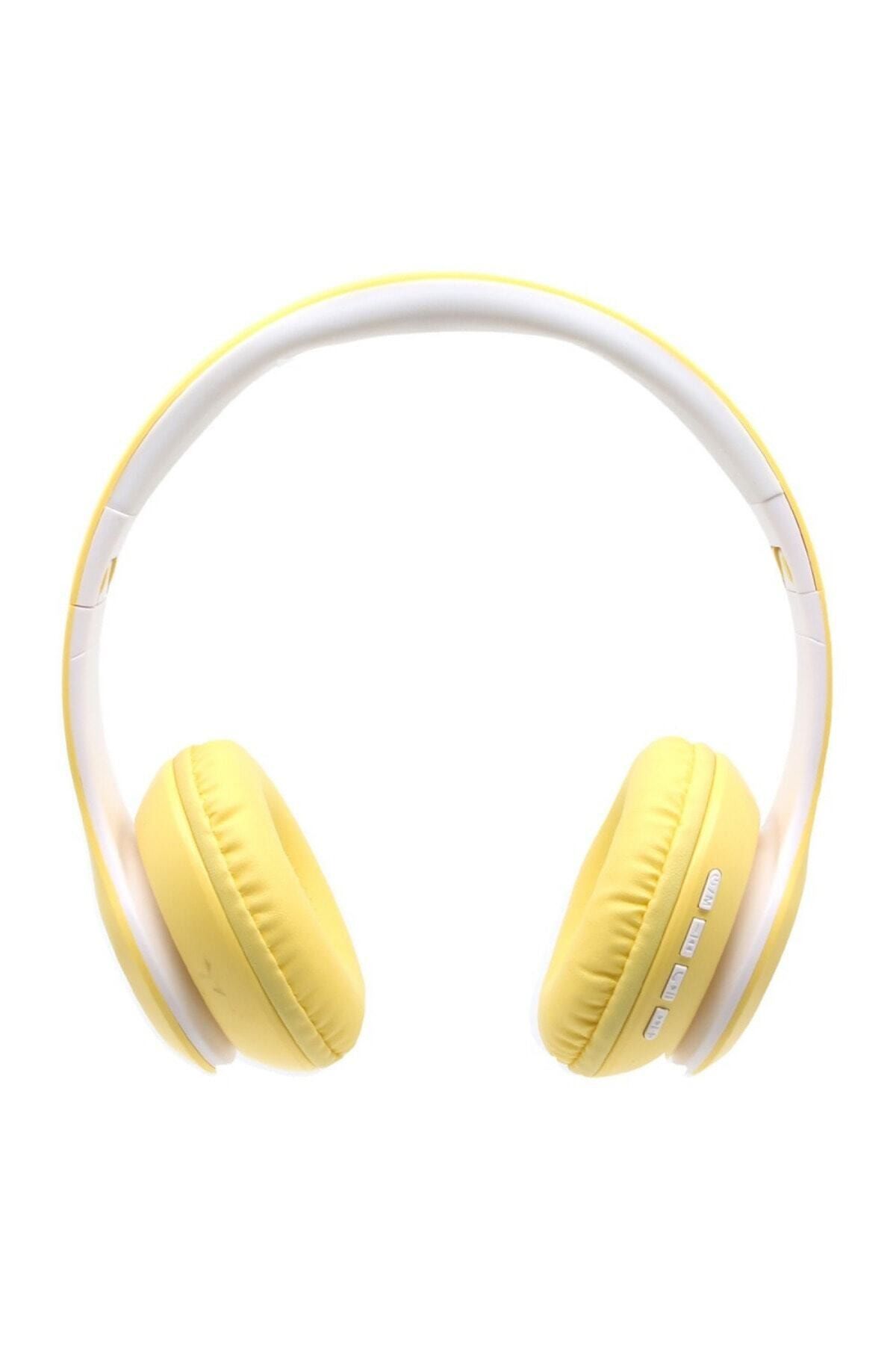 Teknoloji Gelsin Kablosuz Mikrofonlu Bluetooth Kulaküstü Sarı Kulaklık