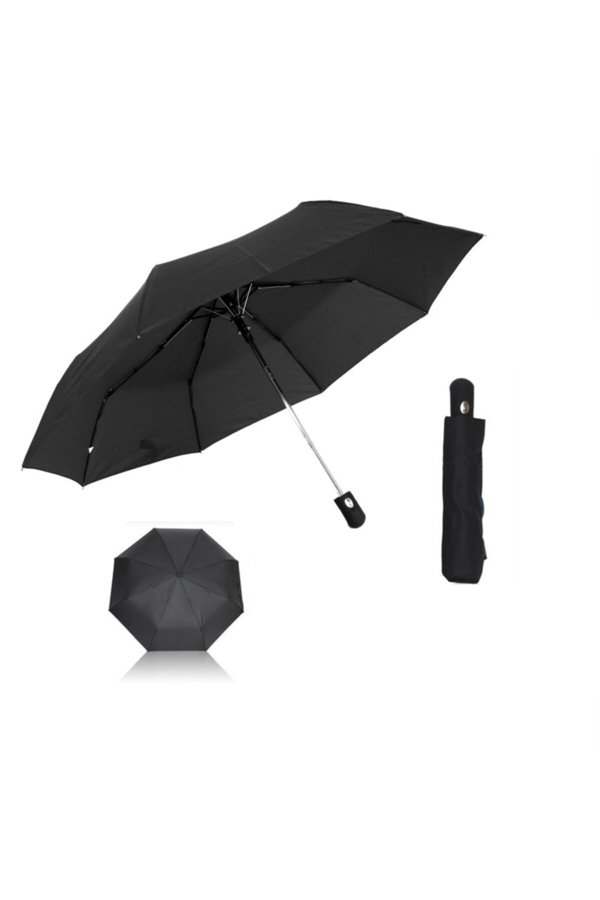 Vardem Unisex Siyah Katlanabilir Şemsiye