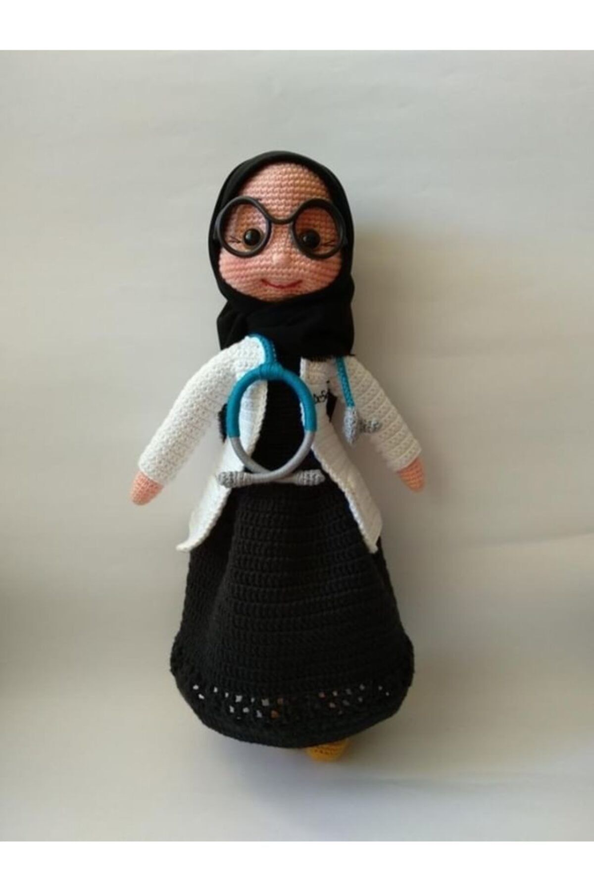 OYUNCAKPARK Organik Amigurumi Tesettürlü Doktor Bebek