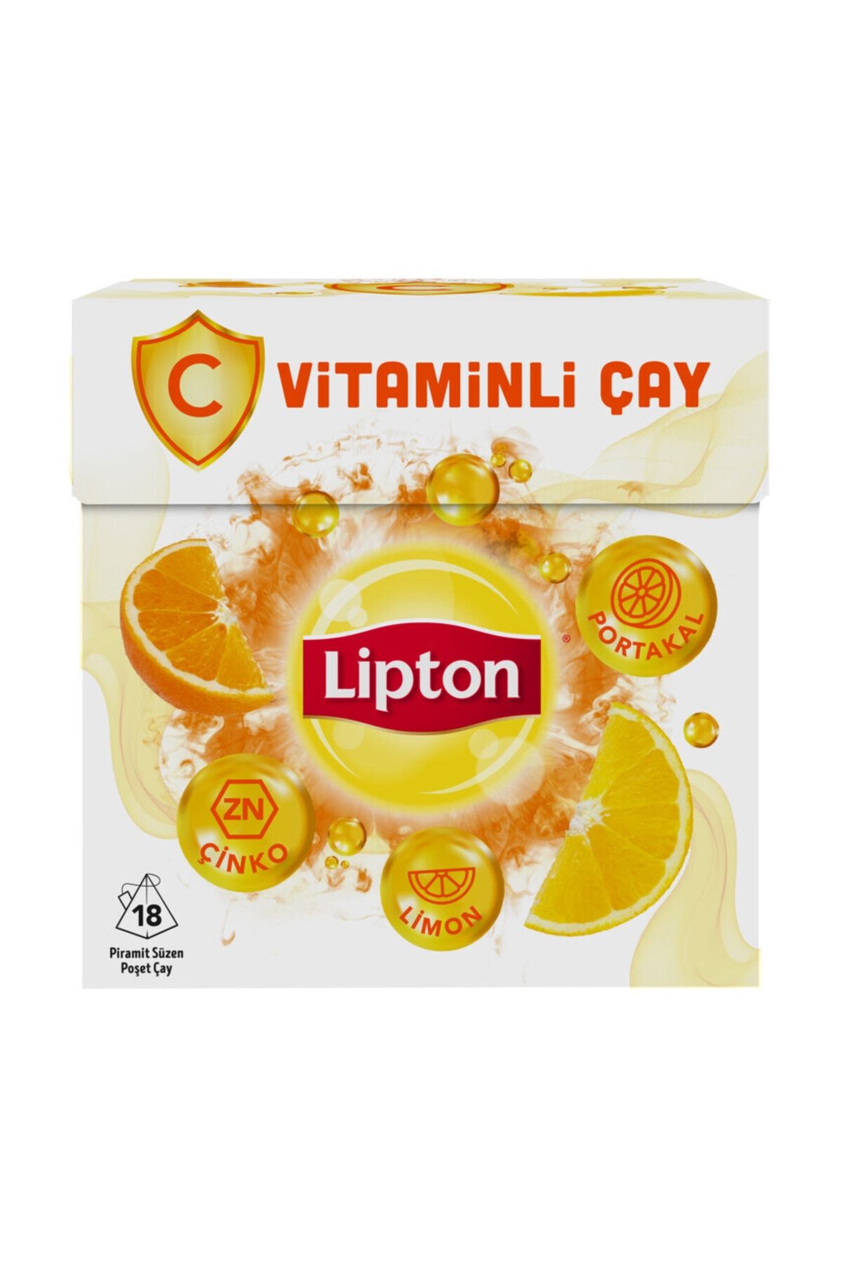 Lipton C Vitaminli Bardak Poşet Çay Portakal Limon Çinko 18'li