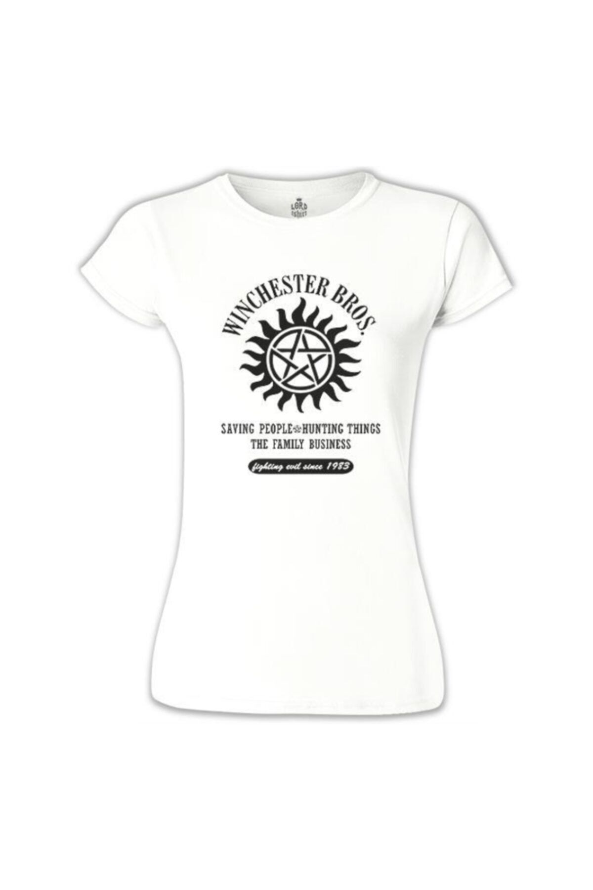 Lord T-Shirt Supernatural - Winchester Bros. Beyaz Bayan Tshirt