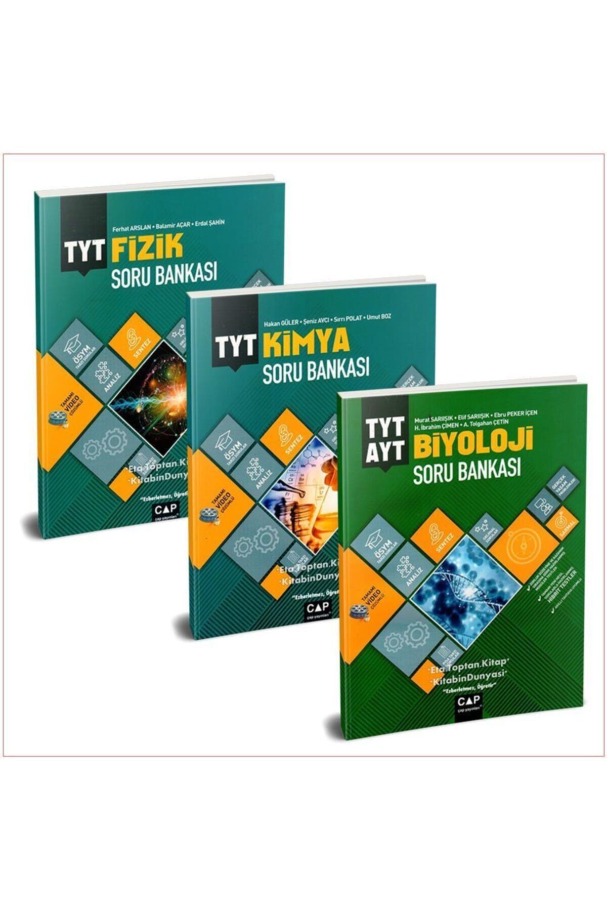 Çap Yayınları Tyt Fizik Kimya Biyoloji Soru Bankası Seti Yeni 2021