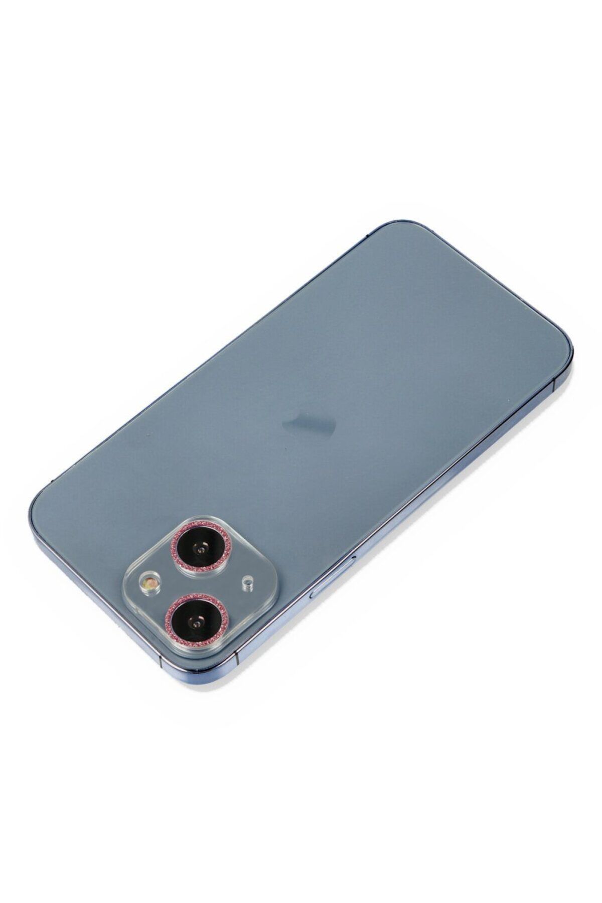 Genel Markalar İphone 13 Mini Shine Kamera Lens Koruma Cam - Ürün Rengi : Mavi -