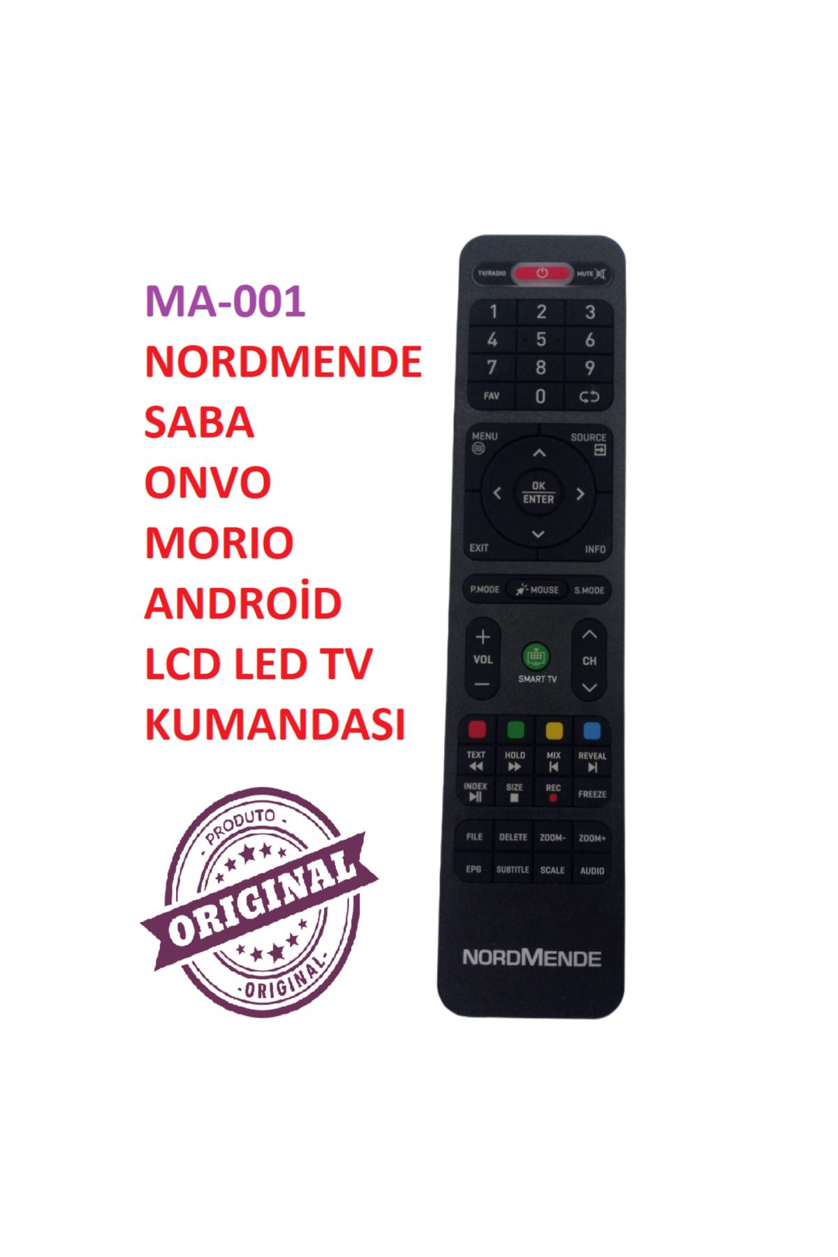 Orjinal Ma-001 Nordmende- Saba- Onvo- Morıo Android Lcd Led Tv Kumandası