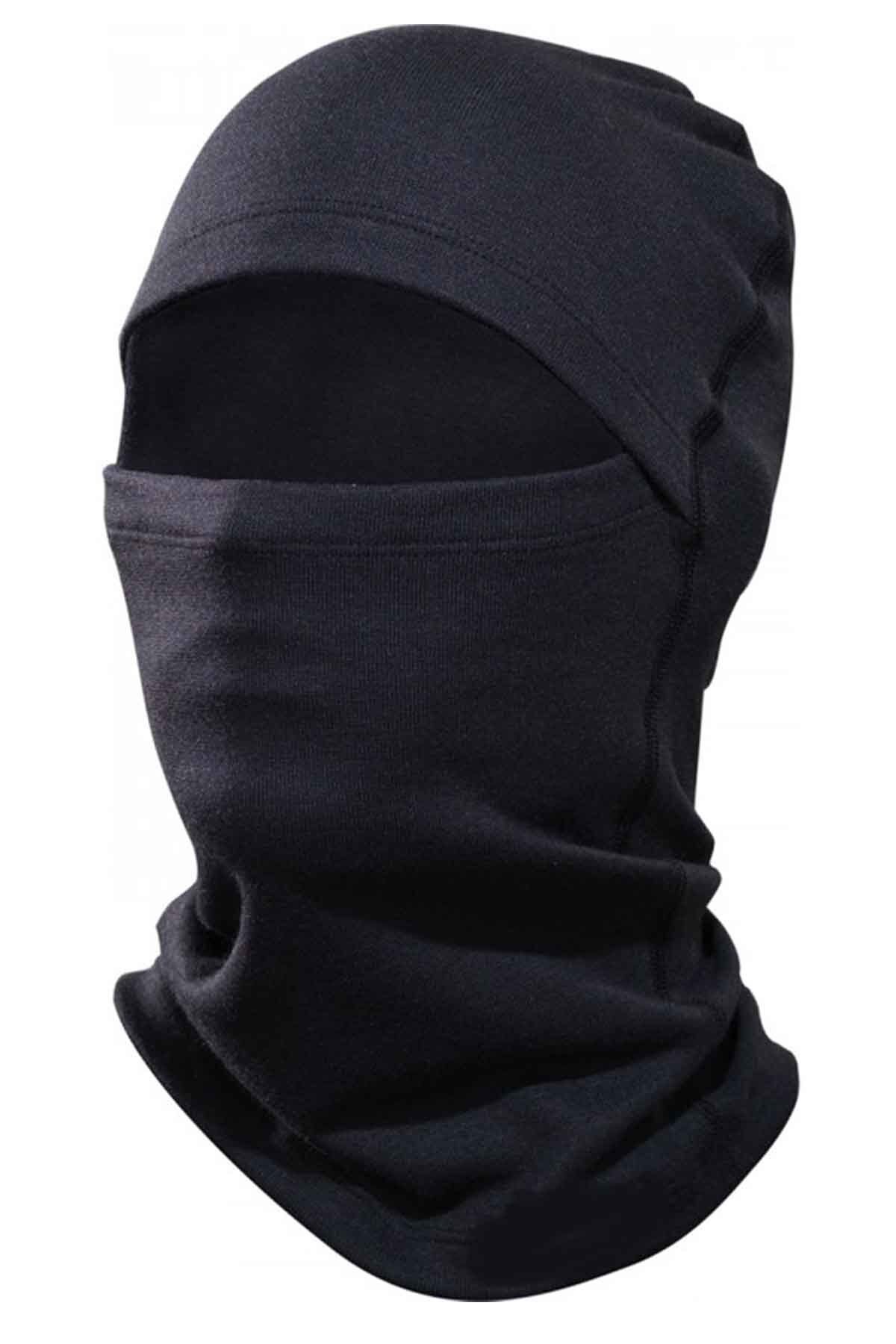 Royaleks Termal Siyah Kar Maskesi Fonksiyonel Kışlık Sıcak Tutan Maske