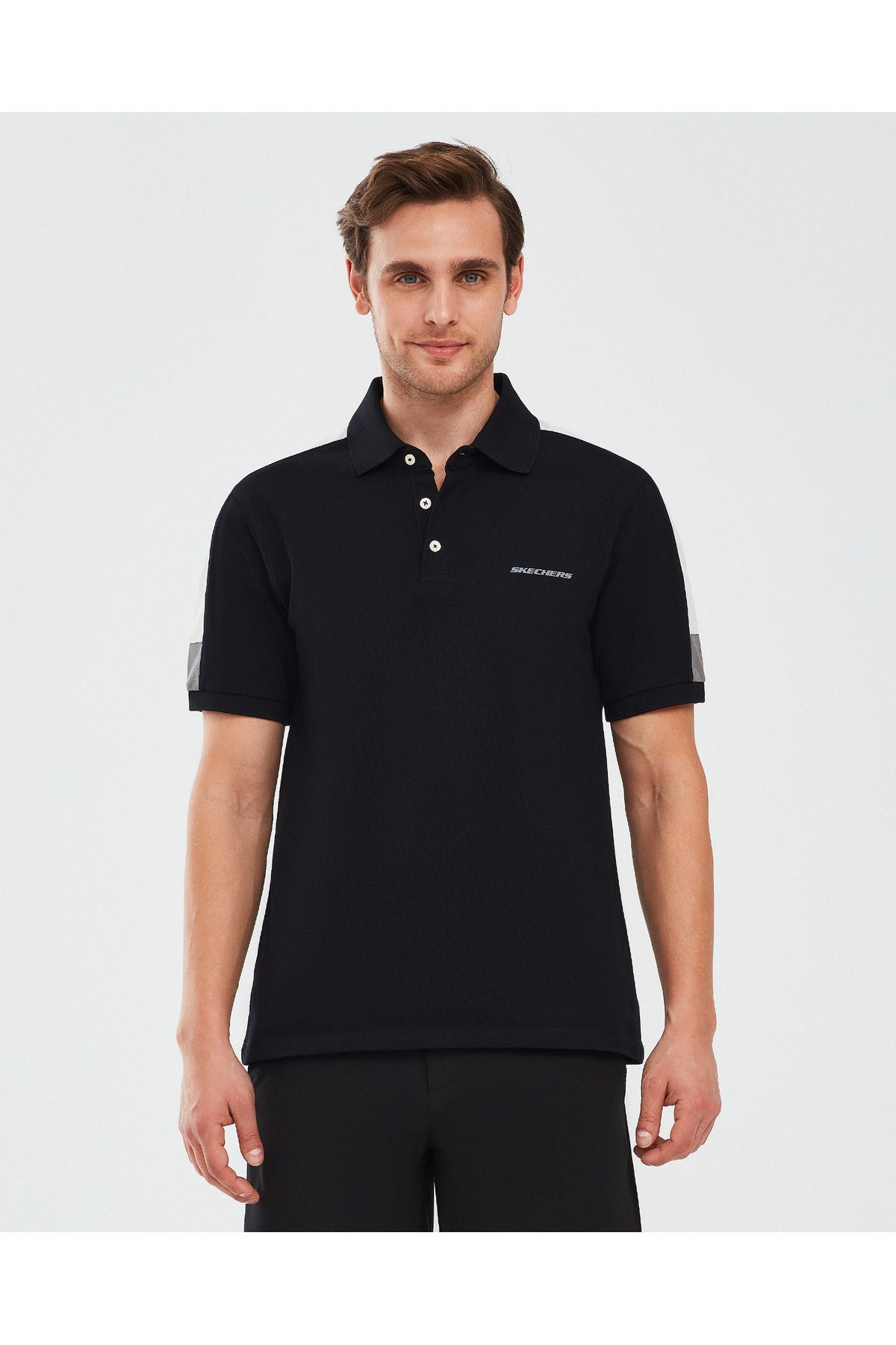 Skechers Polo Shirt M Short Sleeve Erkek Siyah Polo Yaka Tshirt S221047-001