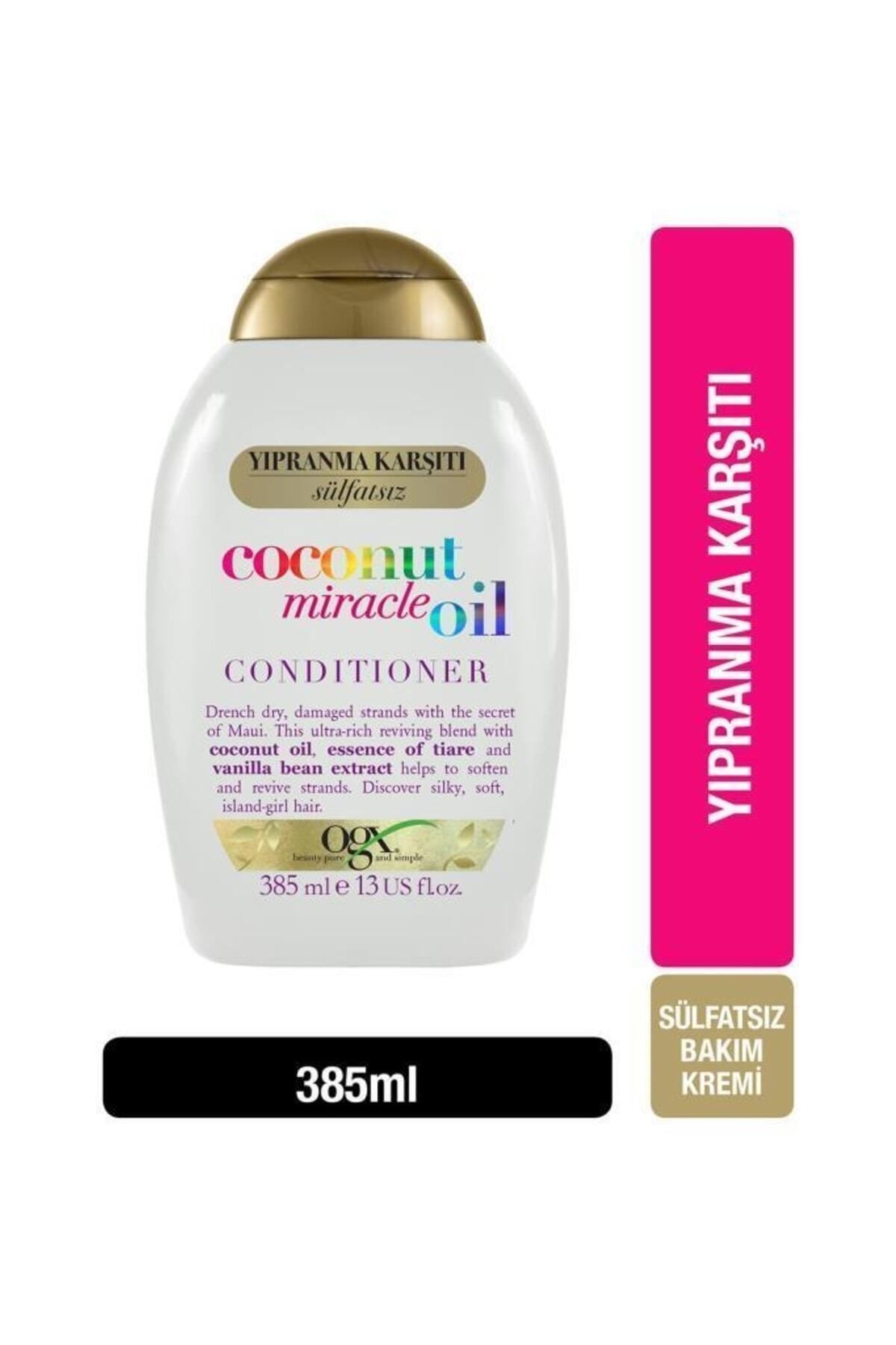 OGX Yipranma Karşiti Coconut Miracle Oil Sülfatsız Saç Bakim Kremi 385 ml