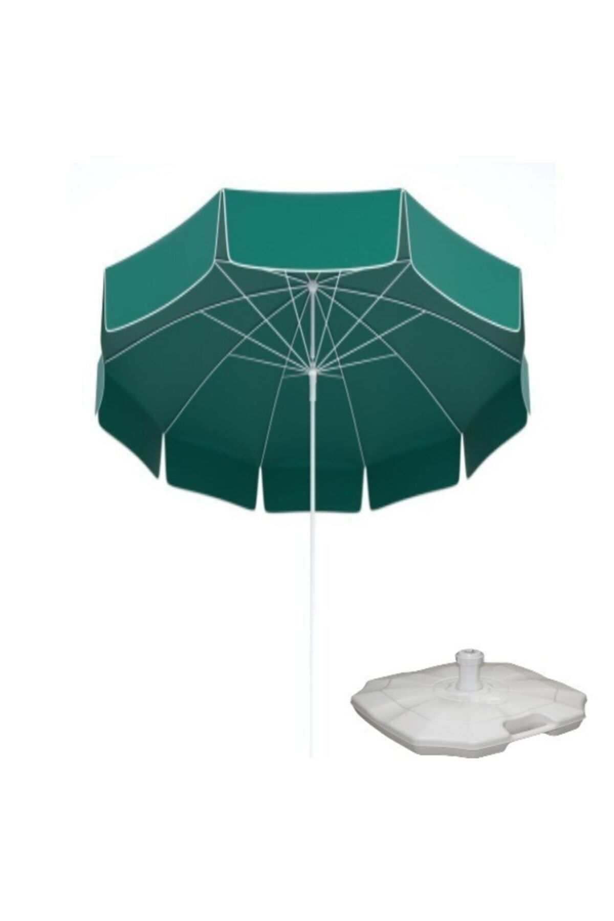 matchbang Yeşil Polyester Plaj Şemsiyesi(BİDONLU)