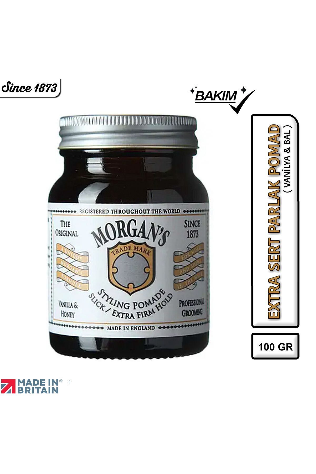 Morgan's Pomade Morgan's Extra Hold Vanilla & Honey - Extra Sert Tutucu Parlaklık Veren Pomat (WHİTE LABEL) 100gr