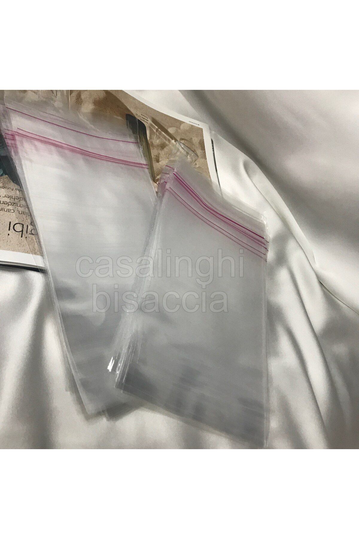 bisaccia 1000 Adet Yapışkanlı Jelatin Poşet Bantlı Şeffaf Opp Torba Paket 12x25cm (KAPAK PAYI DAHİL)