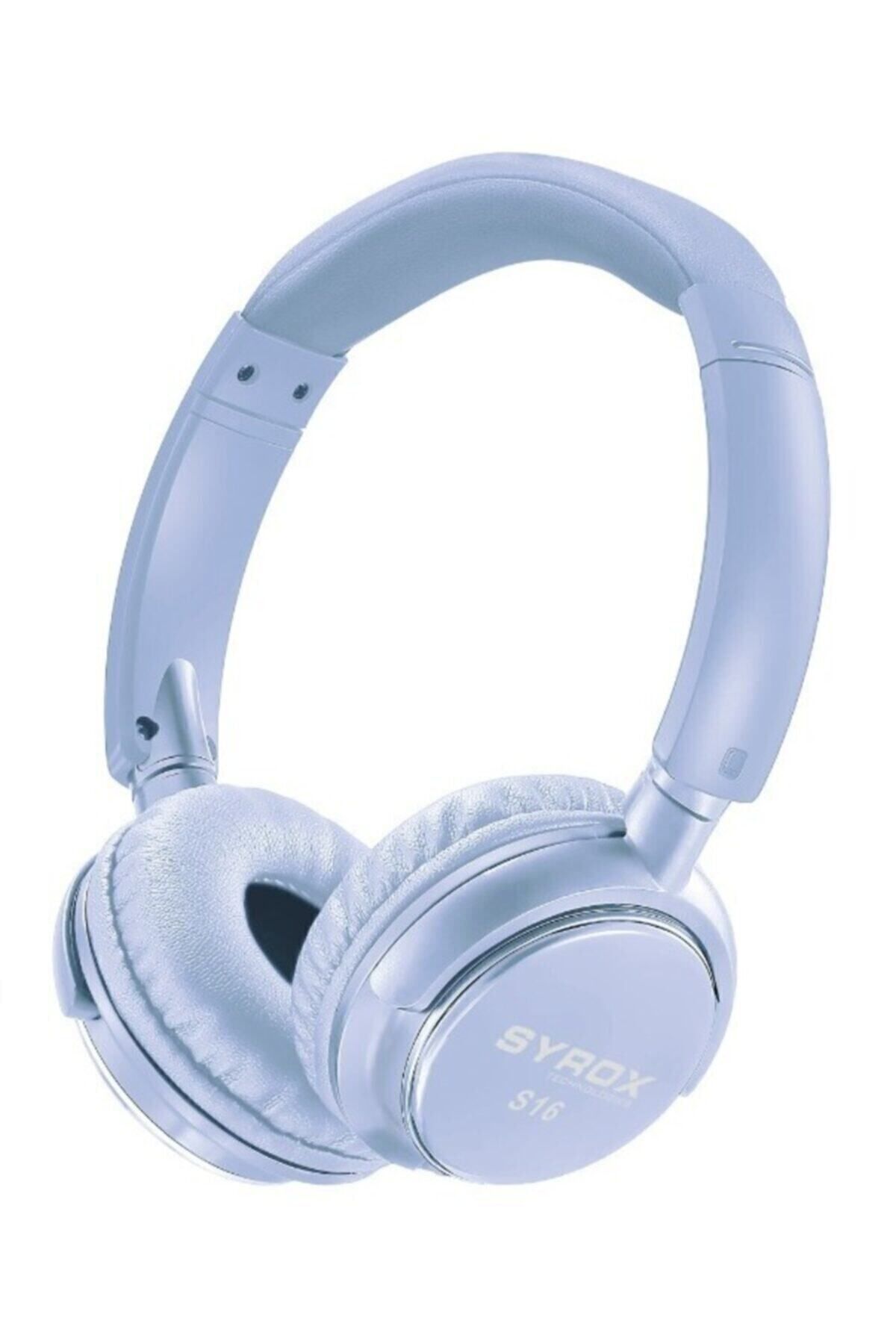 Syrox Sayrox Kablosuz Bluetooth Kulak Üstü Kulaklık S16 - Mavi Renk